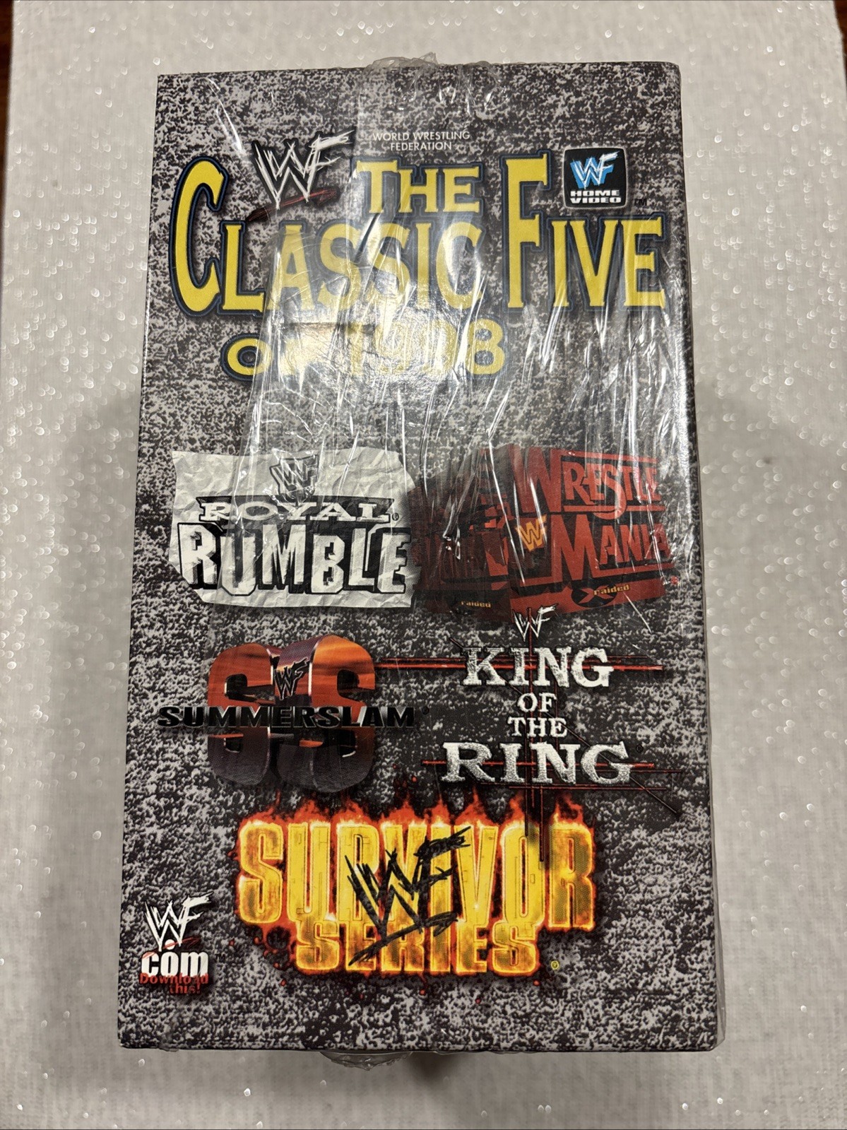 WWE WWF Classic 5 Five Of 1998 Box Set VHS Tape SummerSlam KOTR Survivor WWC