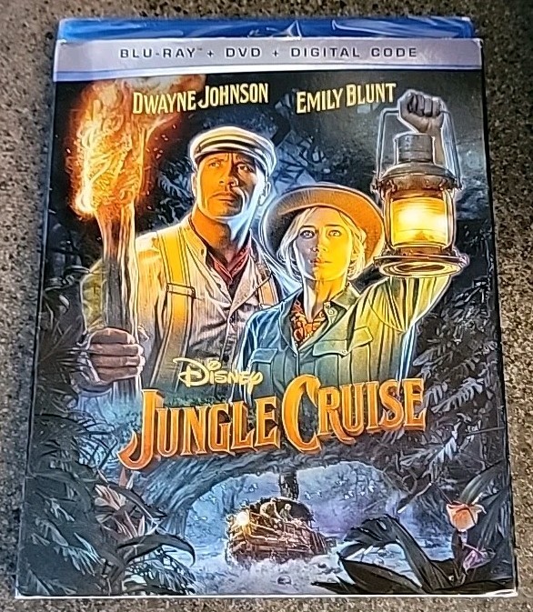 NEW Jungle Cruise (Blu-ray, DVD) w/Slipcover Dwayne Johnson Emily Blunt SEALED