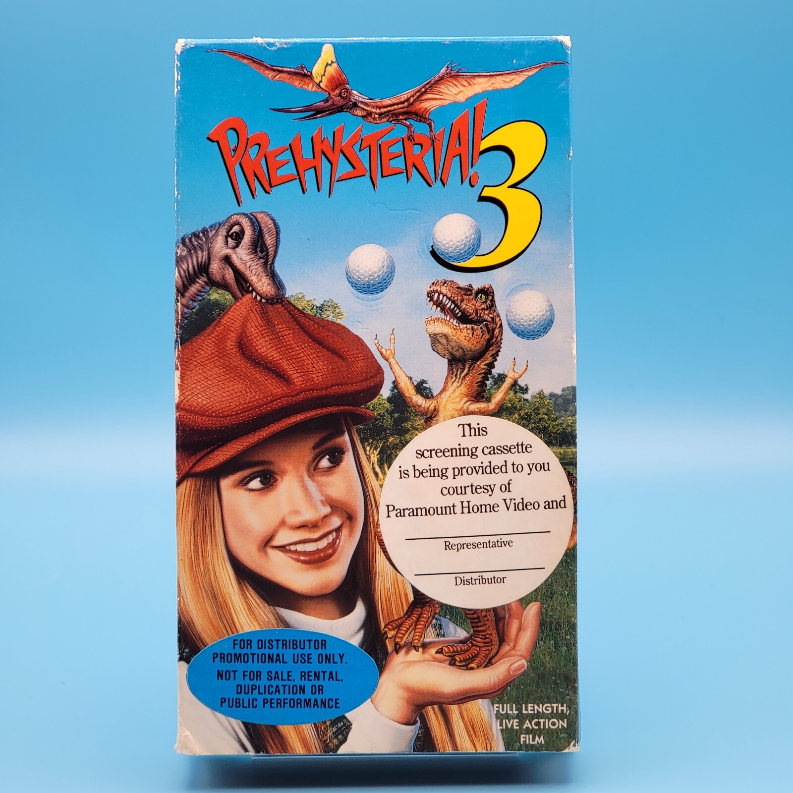 Prehysteria 3 VHS 1995 RARE Promotional Screening Copy Dinosaur Live Action VTG