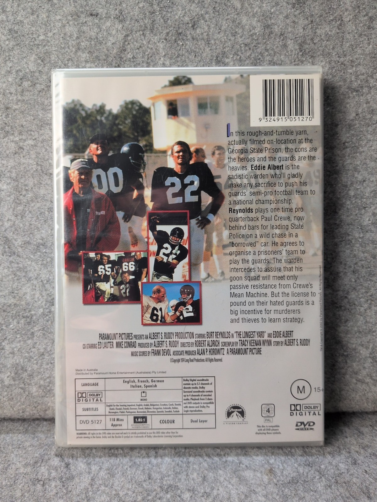 NEW: The Longest Yard DVD, 1974 Region 4 PAL FREE POSTAGE