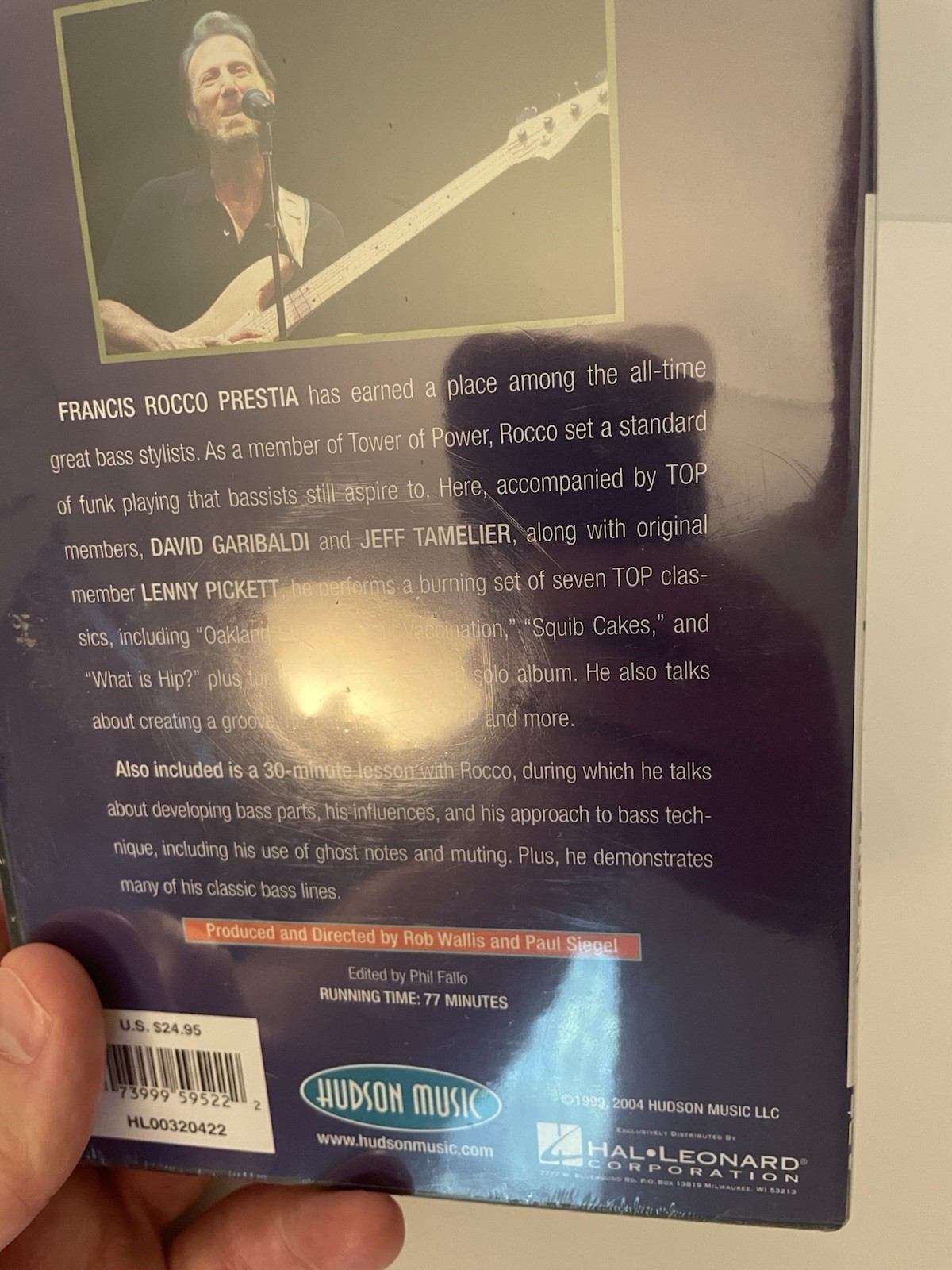 Hudson Music Francis Rocco Prestia: Live at Bass Day DVD + Lesson 77 Min Sealed!