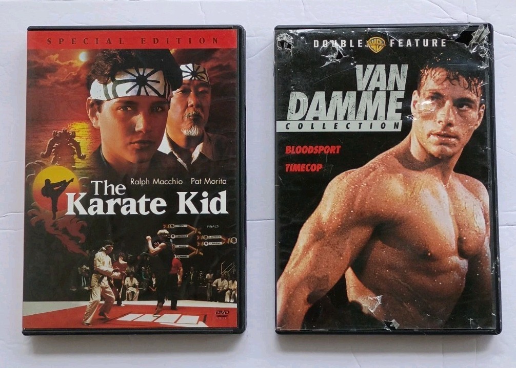 Martial Arts DVD Lot Karate Kid, Bloodsport, Timecop Van Damme