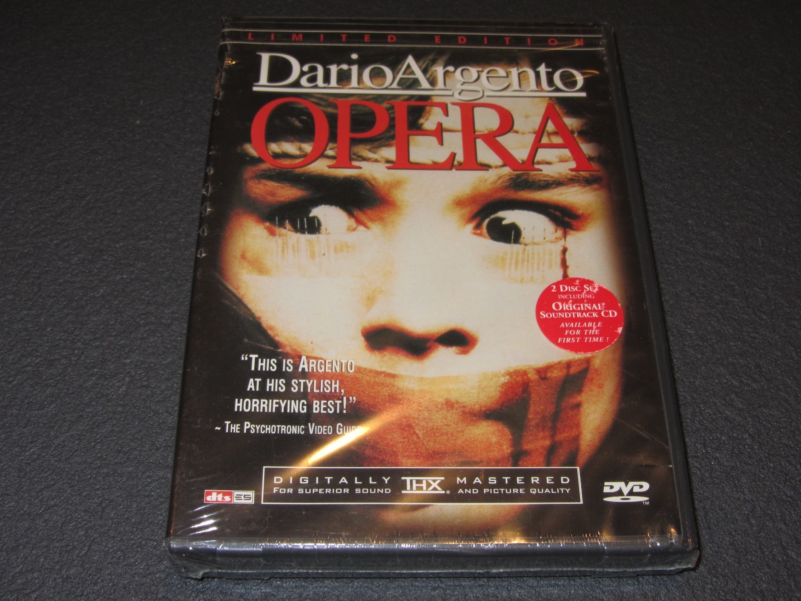 New/Sealed – OOP – Dario Argento OPERA Ltd Ed DVD and CD Soundtrack – RARE