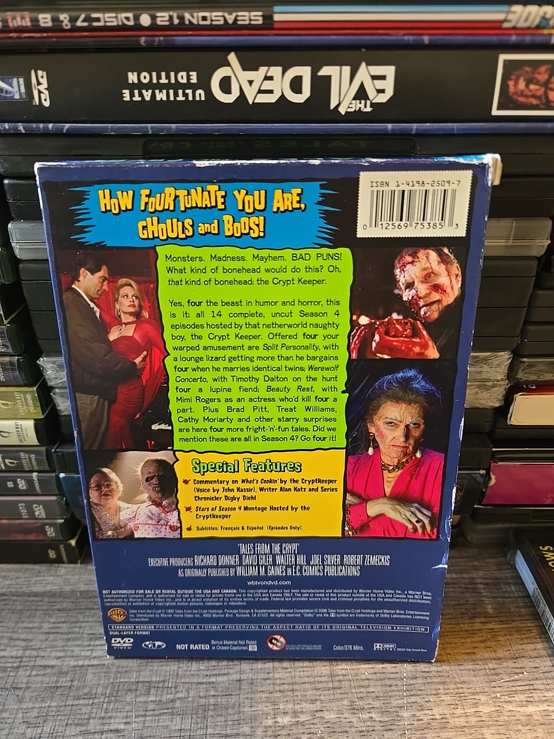Tales from the Crypt Complete Fourth Season 2006 DVD 3 Disc Set *SHELF WEAR