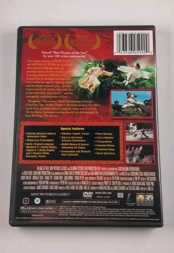 Crouching Tiger, Hidden Dragon (DVD) 2000 Chow Yun-Fat, Michelle Yeoh TESTED