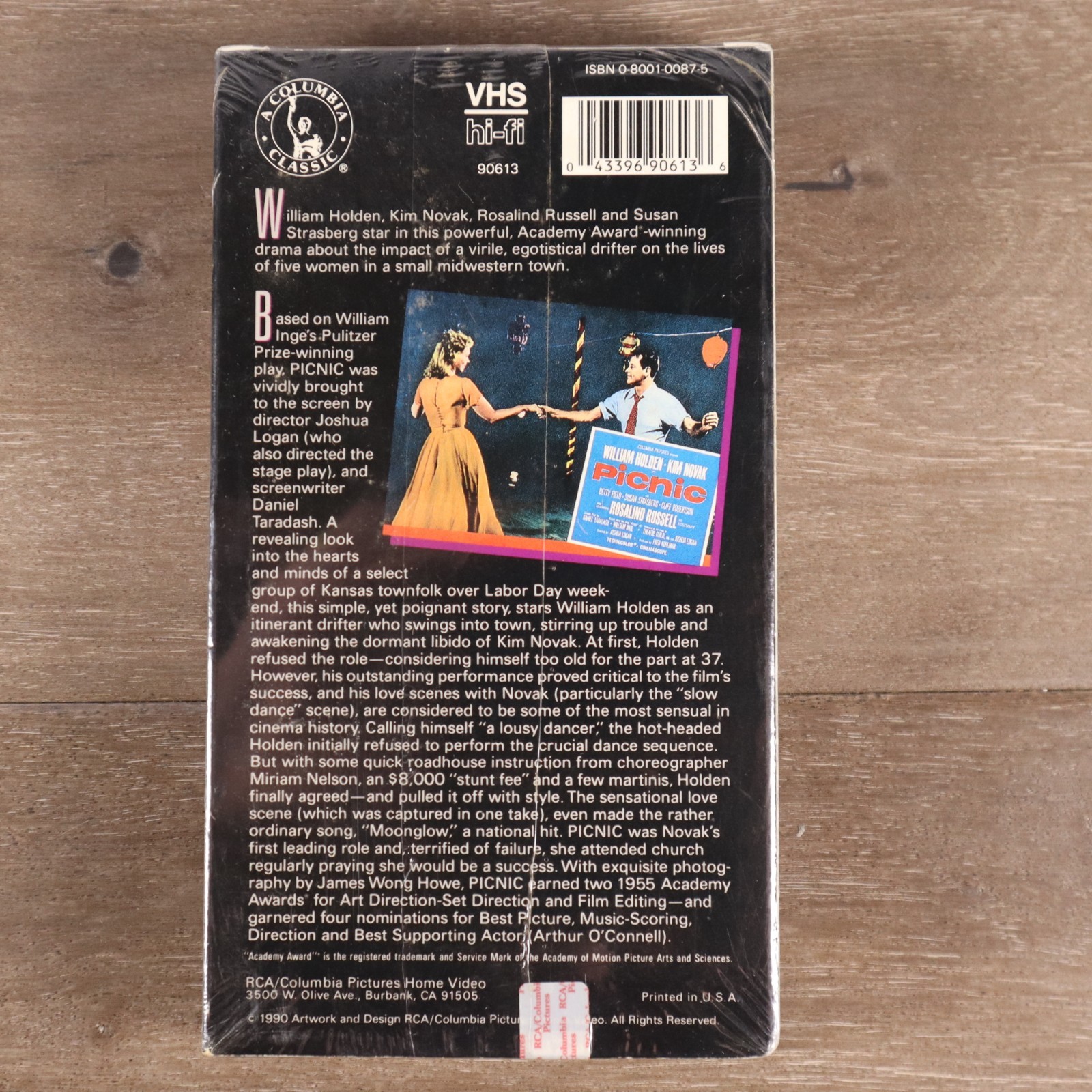 Picnic William Holden And Kim Novak VHS 1990 Brand New Factory Sealed