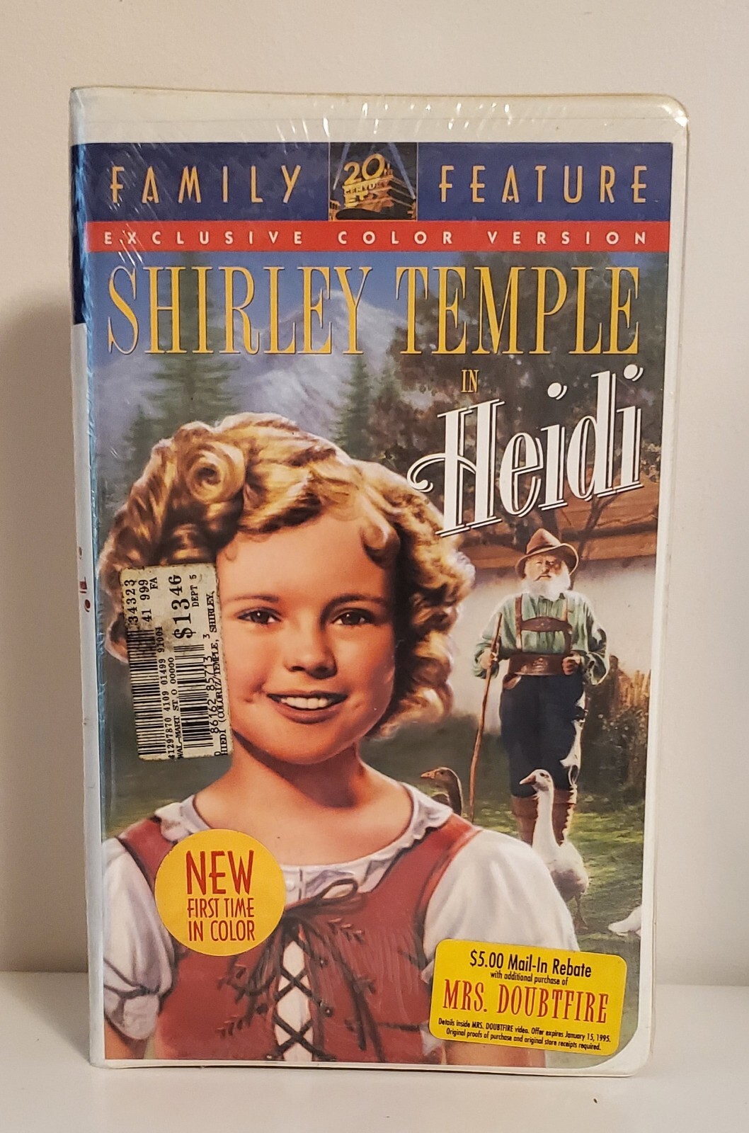 “Heidi” 1937 Movie Shirley Temple VHS Video Tape Factory Sealed