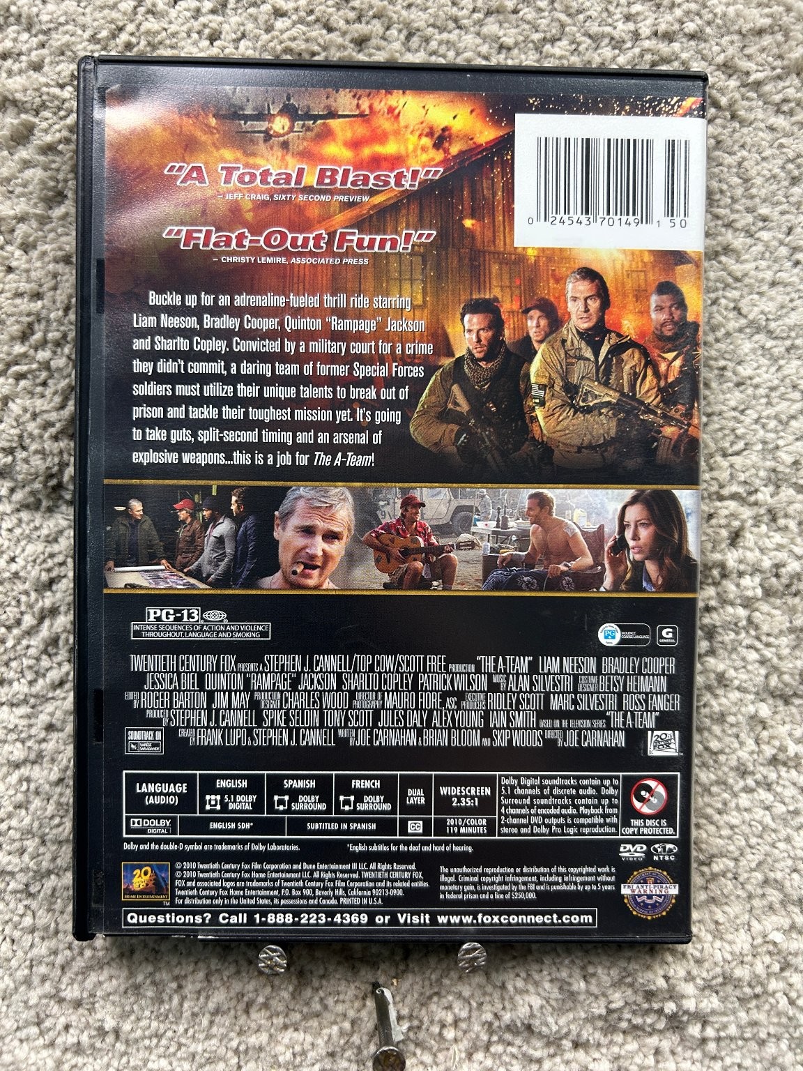 The A-Team DVD 2010 Liam Neeson Bradley Cooper Quinton Jackson Joe Carnahan