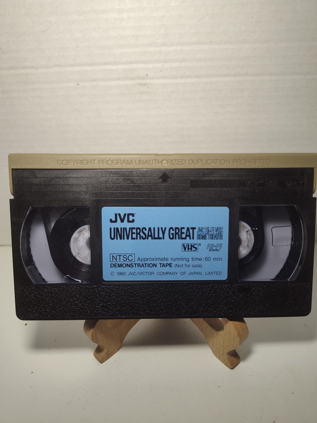 JVC Universally Great VHS Demo Tape Hi Fi NTSC 60 Min Tested Works No Case -HTF