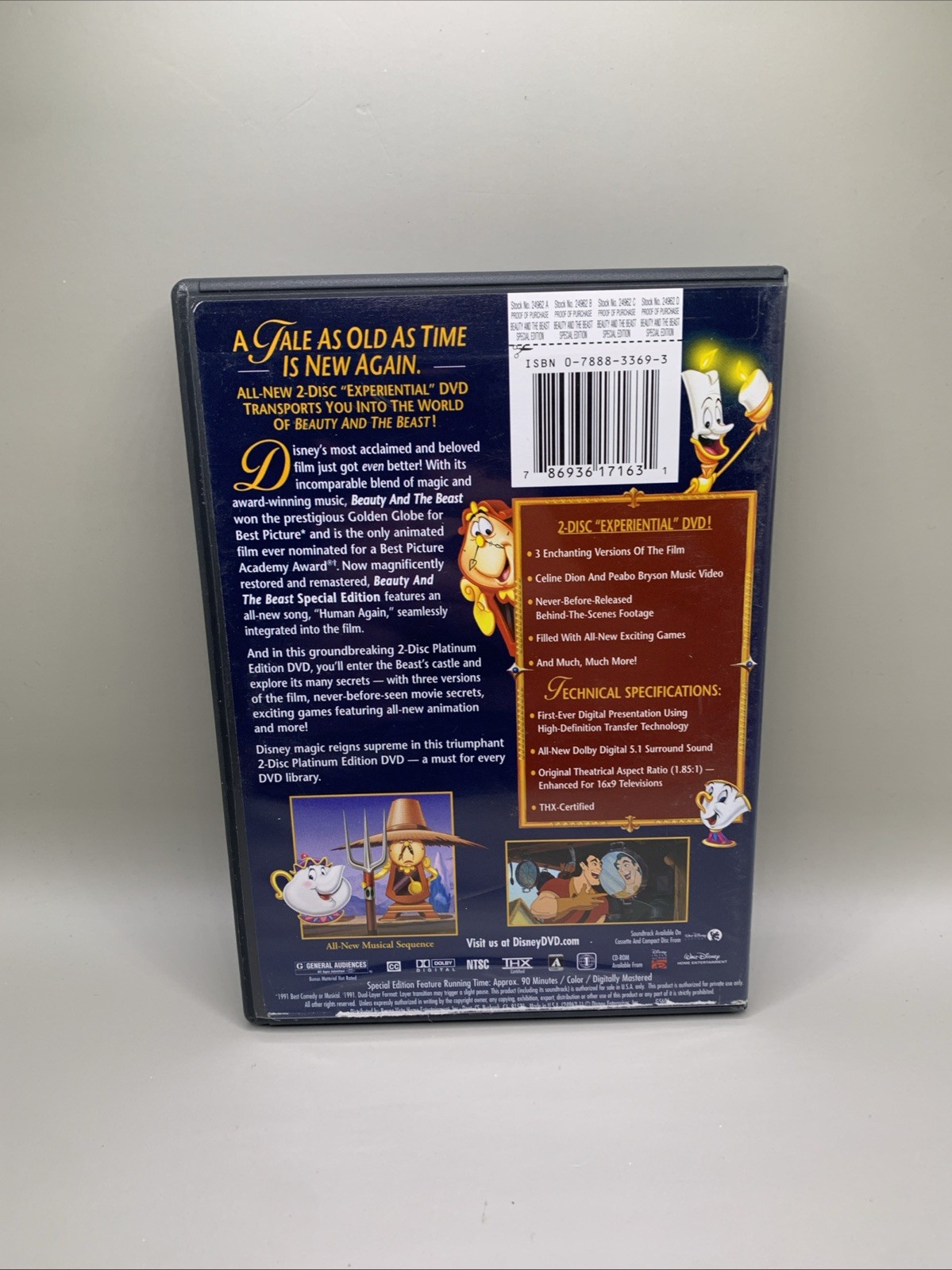 Beauty and the Beast (DVD, 2002, 2-Disc Set, Special Edition)