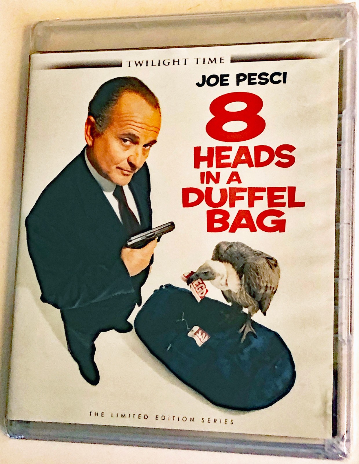 8 Heads in a Duffel Bag Blu-ray. Twilight Time. New and Factory Sealed.