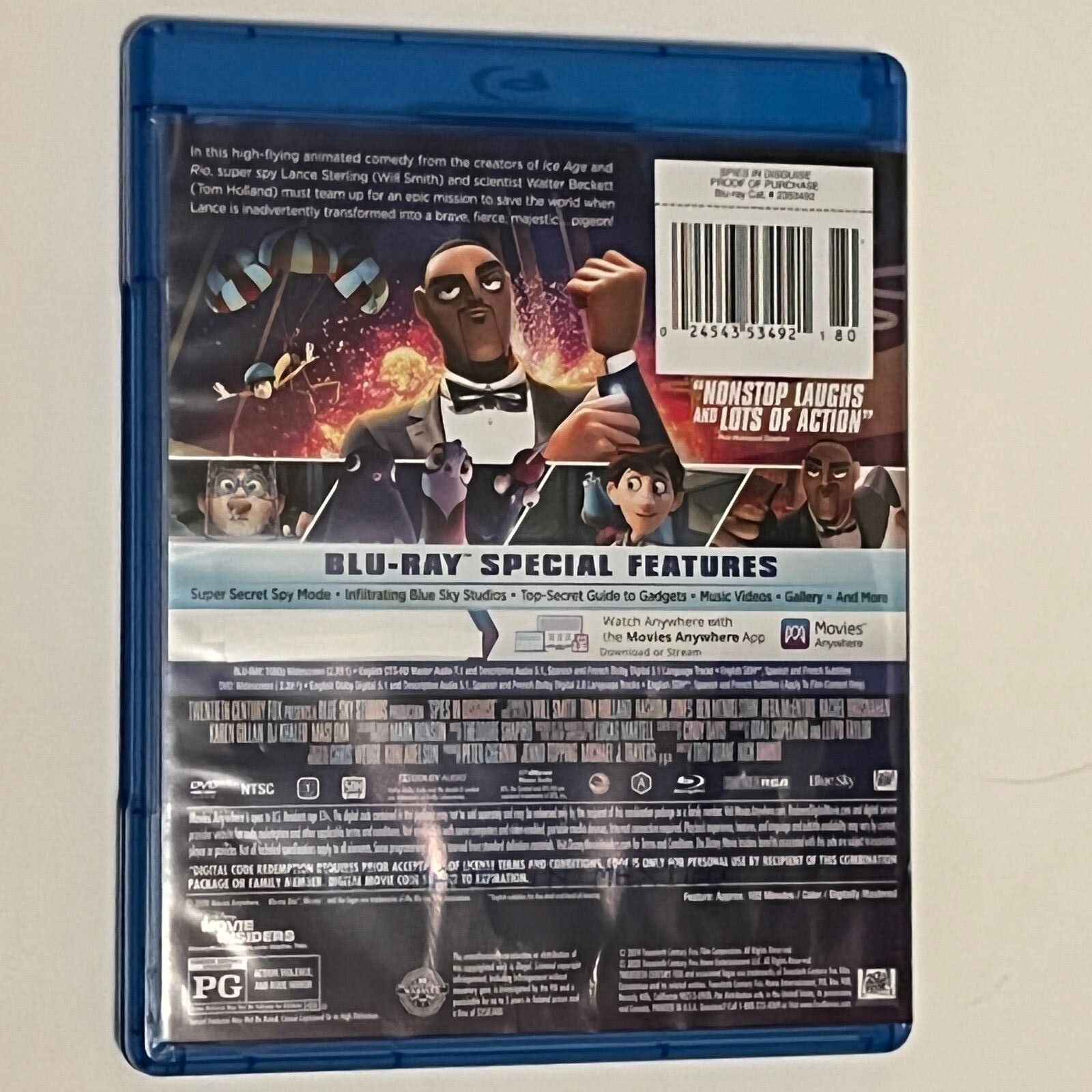Spies in Disguise (Blu-ray, 2019) Will Smith & Tom Holland Multi-Screen Edition