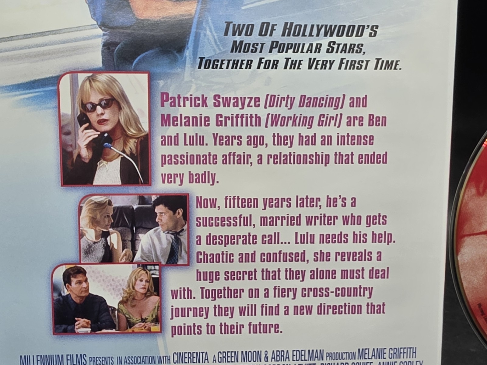 Along for the Ride (DVD) Melanie Griffith Patrick Swayze Penelope Ann Miller