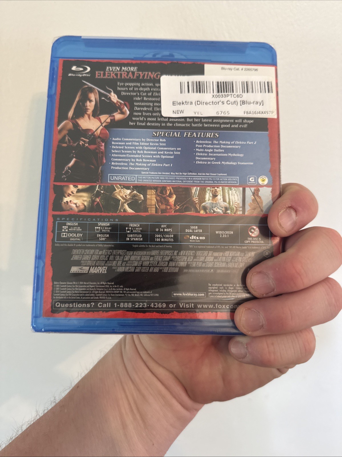 Elektra Directors Cut (Blu-ray 2010) Jennifer Garner Rob Bowman action crime NEW