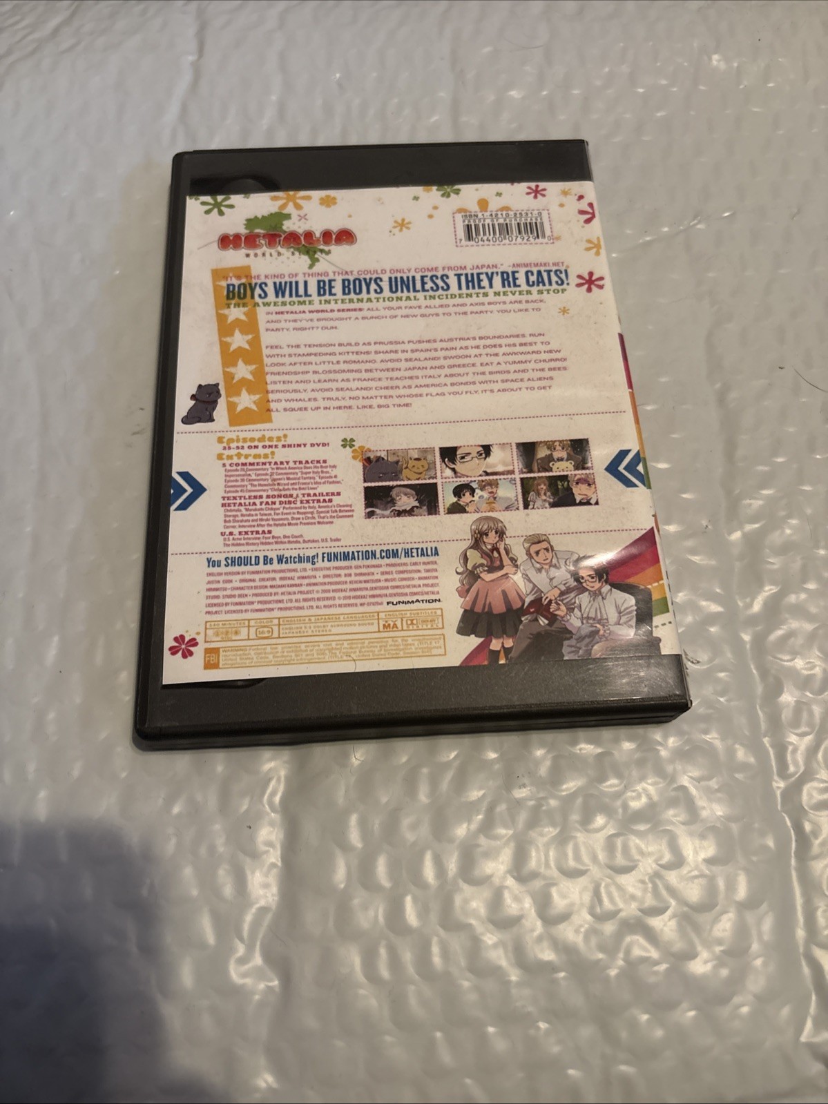 Hetalia Anime World Series Season 4 DVD 2 Discs: & Bonus Extras Ex-library