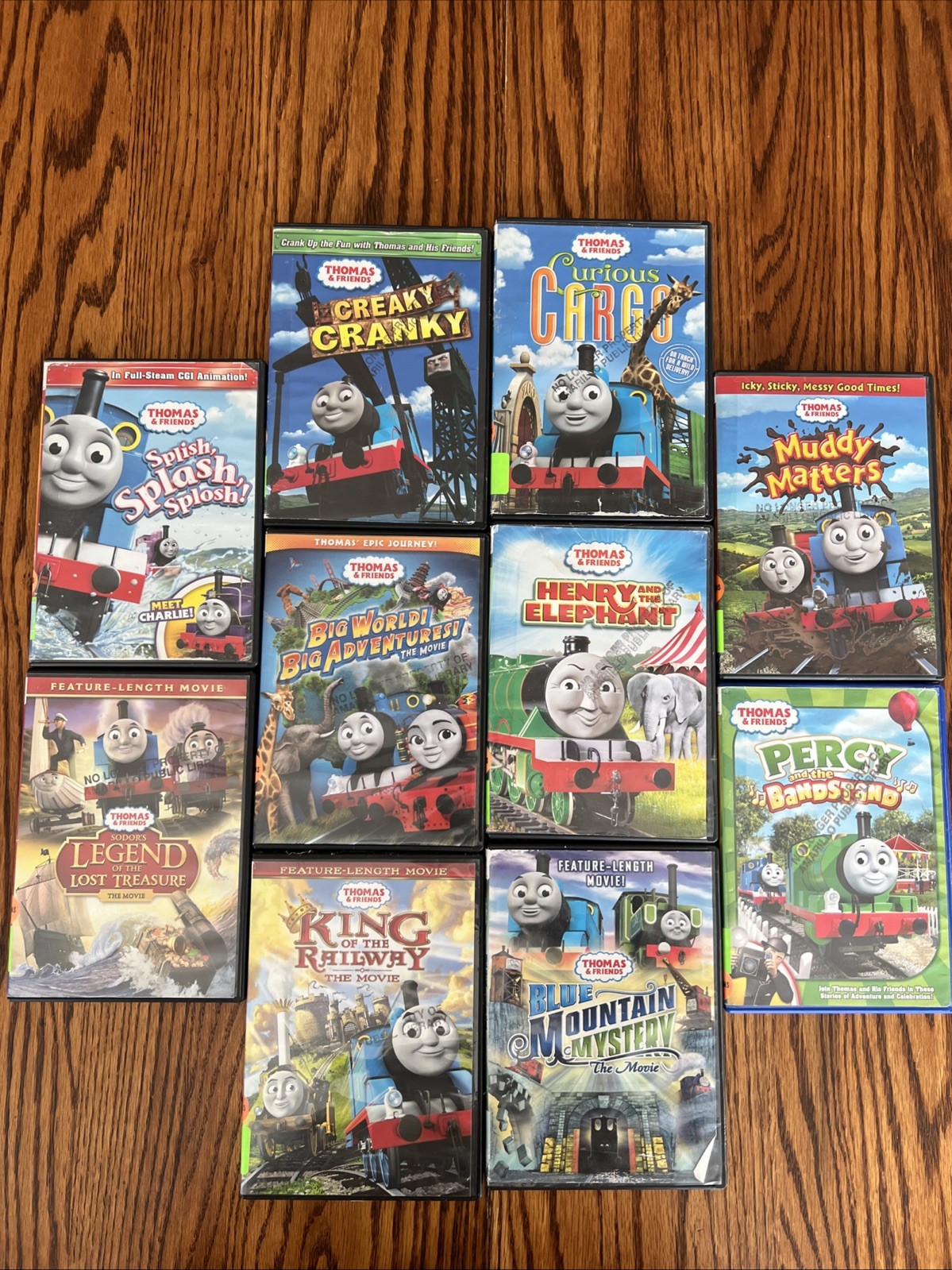 LOT OF 10 Thomas The Train DVDs Thomas & Friends Movie Collection Ex-Library