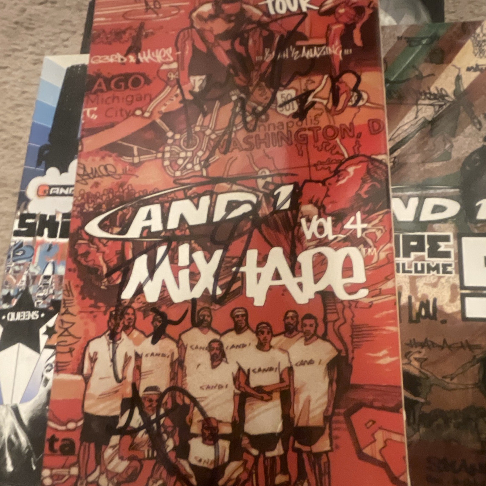 AND 1 Mixtape VHS Collection 1-6 with autographs