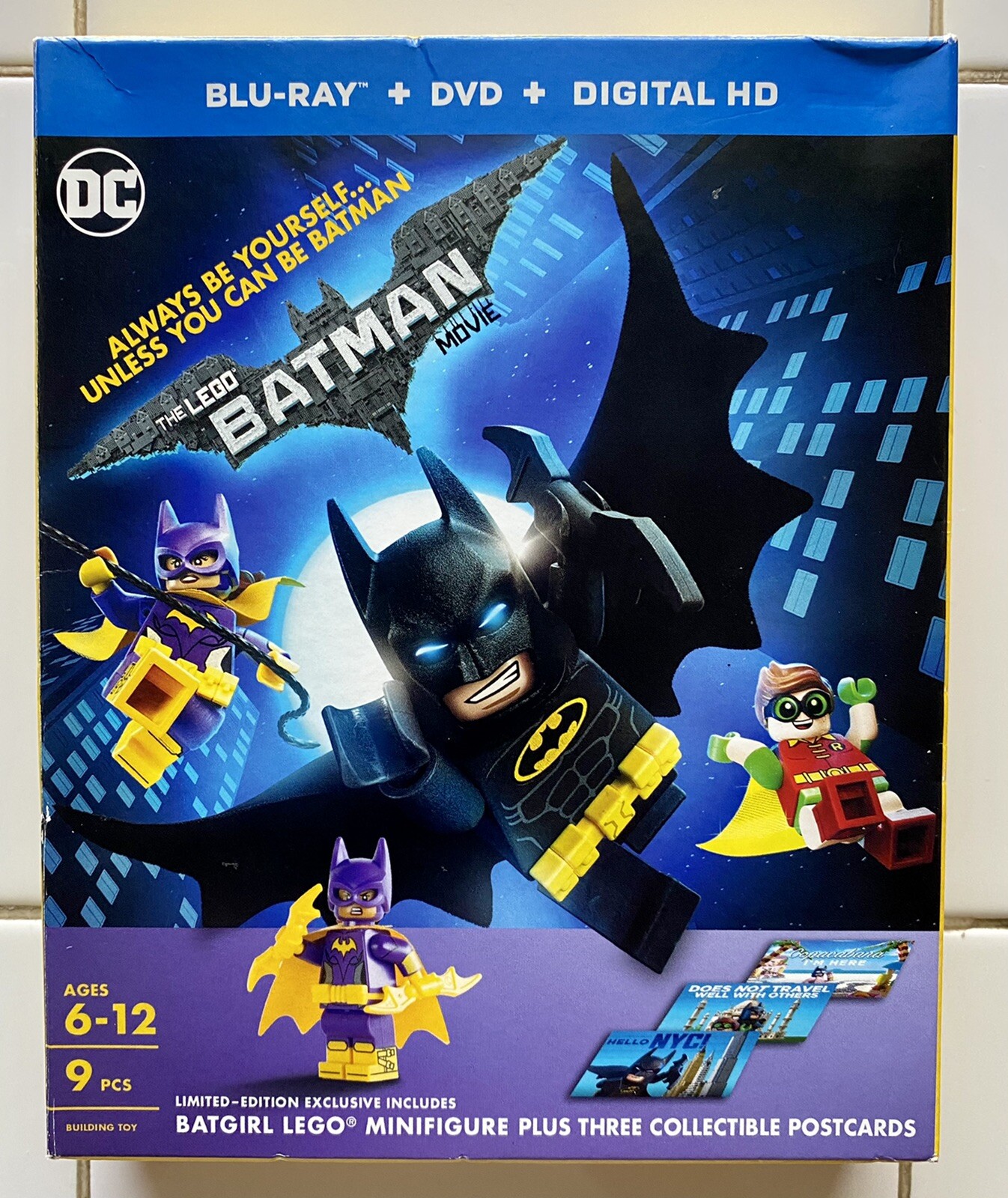 THE LEGO BATMAN MOVIE/FILM LIMITED EDITION Gift Set & Mini Figure DVD/Blu-Ray