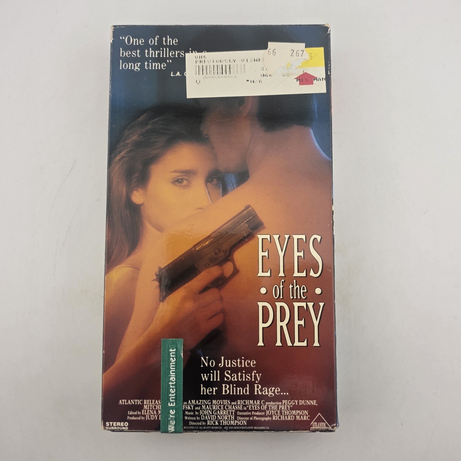 Atlantic Releasing Eyes of the Prey VHS 1993 Peggy Dunne (Hasting Resealed)