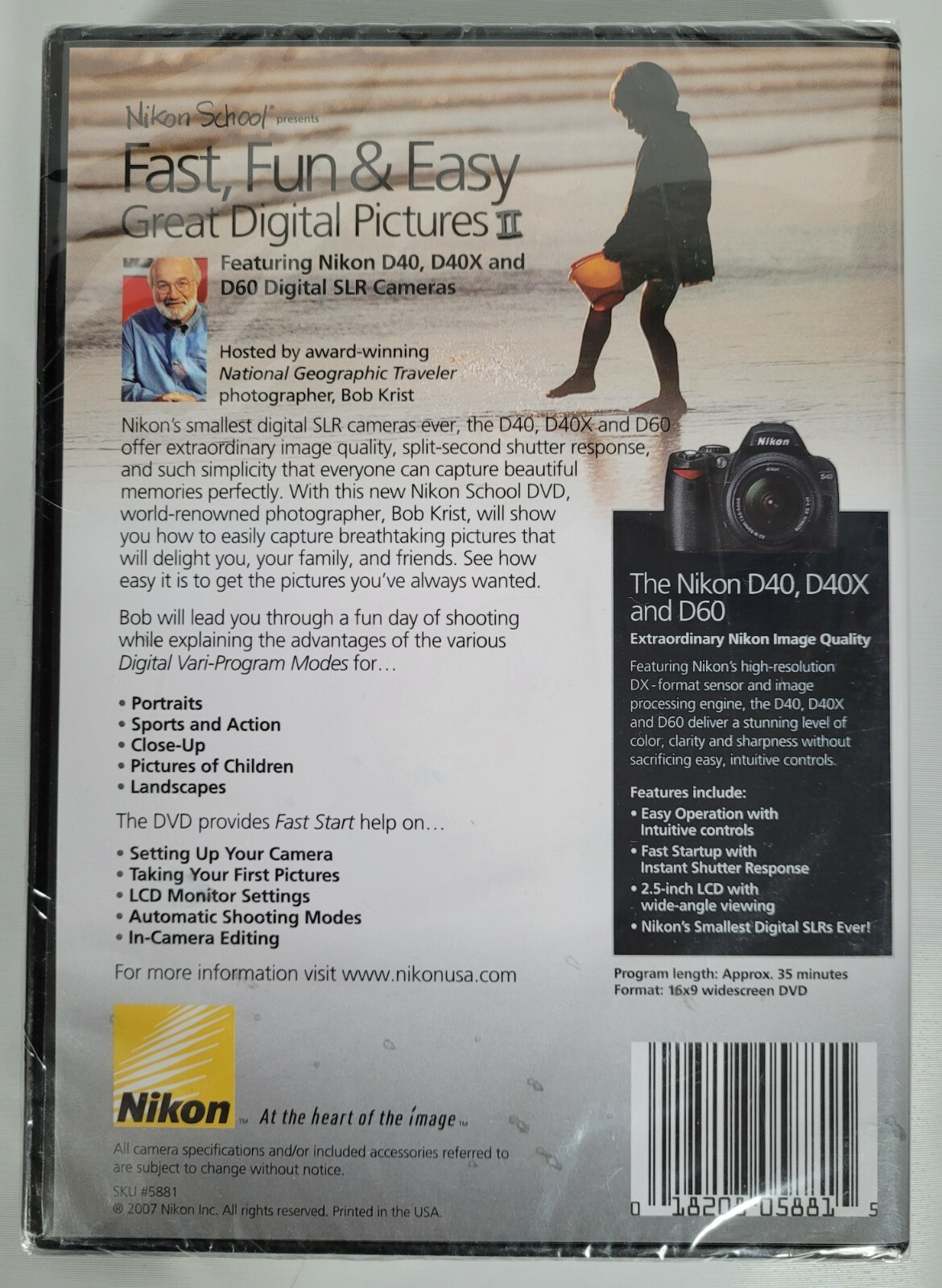 Nikon School: Understanding Digital Photography / Fast, Fun & Easy 2 DVDs SEALED