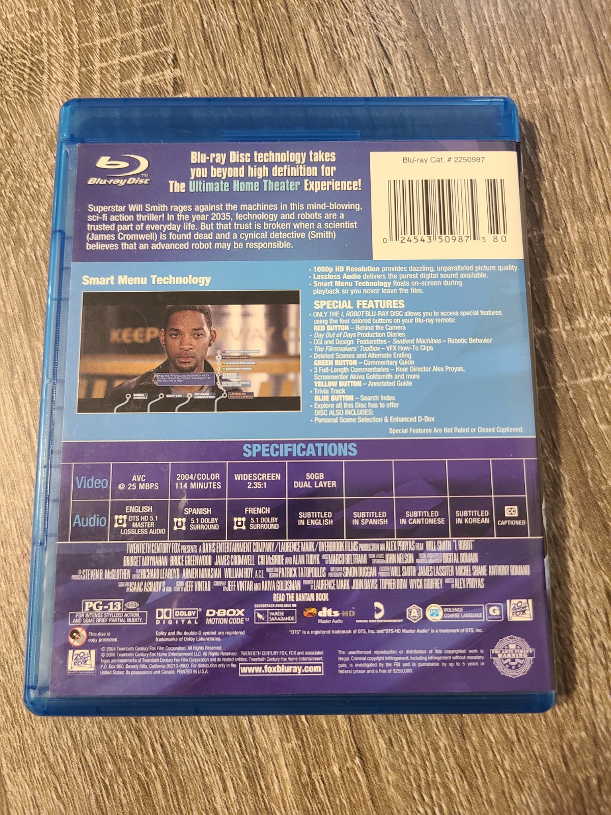 I Robot (Blu-ray) used
