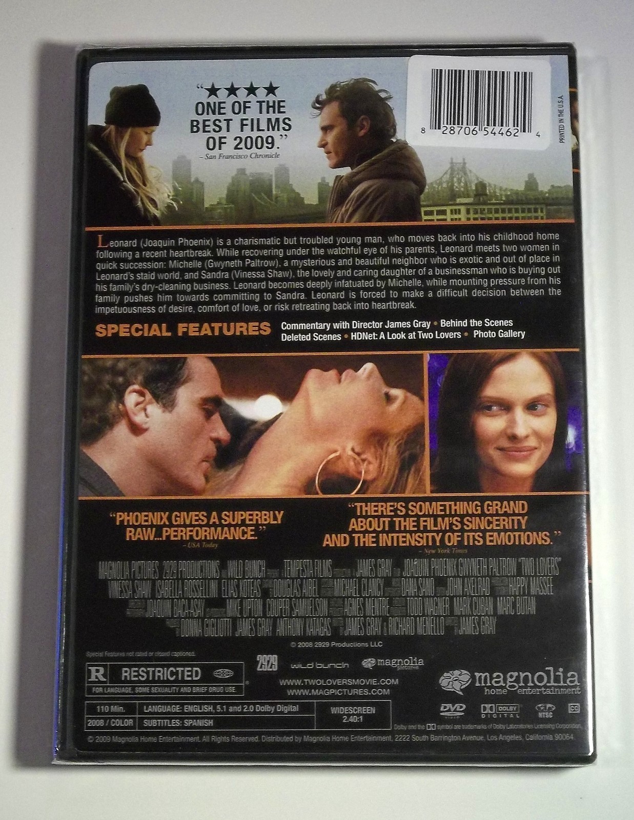 Two Lovers (DVD 2009) Joaquin Phoenix, Gwyneth Paltrow, Vinessa Shaw. New Sealed