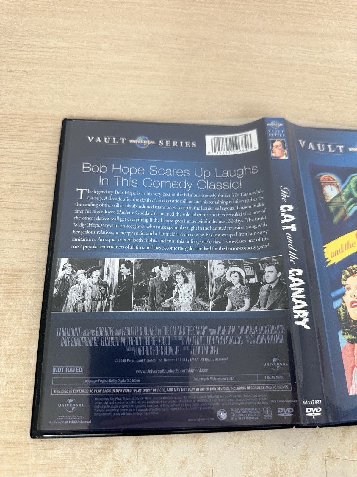 The Cat and the Canary (1939) – Universal Vault Series USA DVD – Bob Hope