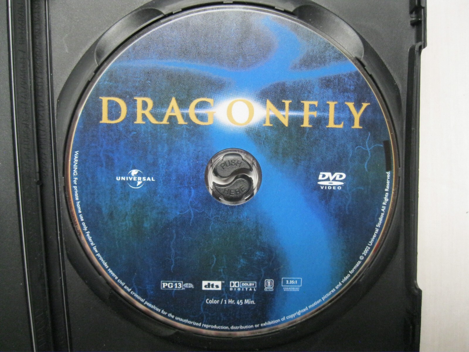 Dragonfly DVD Kevin Kostner Joe Morton, Ron Rifkin, Linda Hunt & Kathy Bates