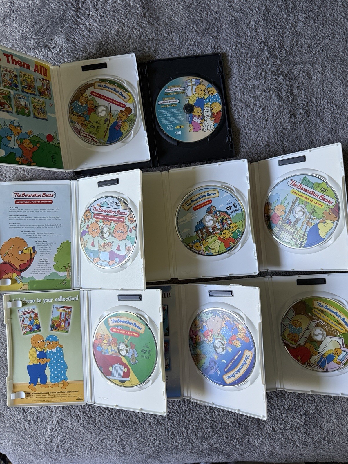 Vintage Berenstain Bears DVD Lot 8 Kids Family Cartoons Educational Out Of Print