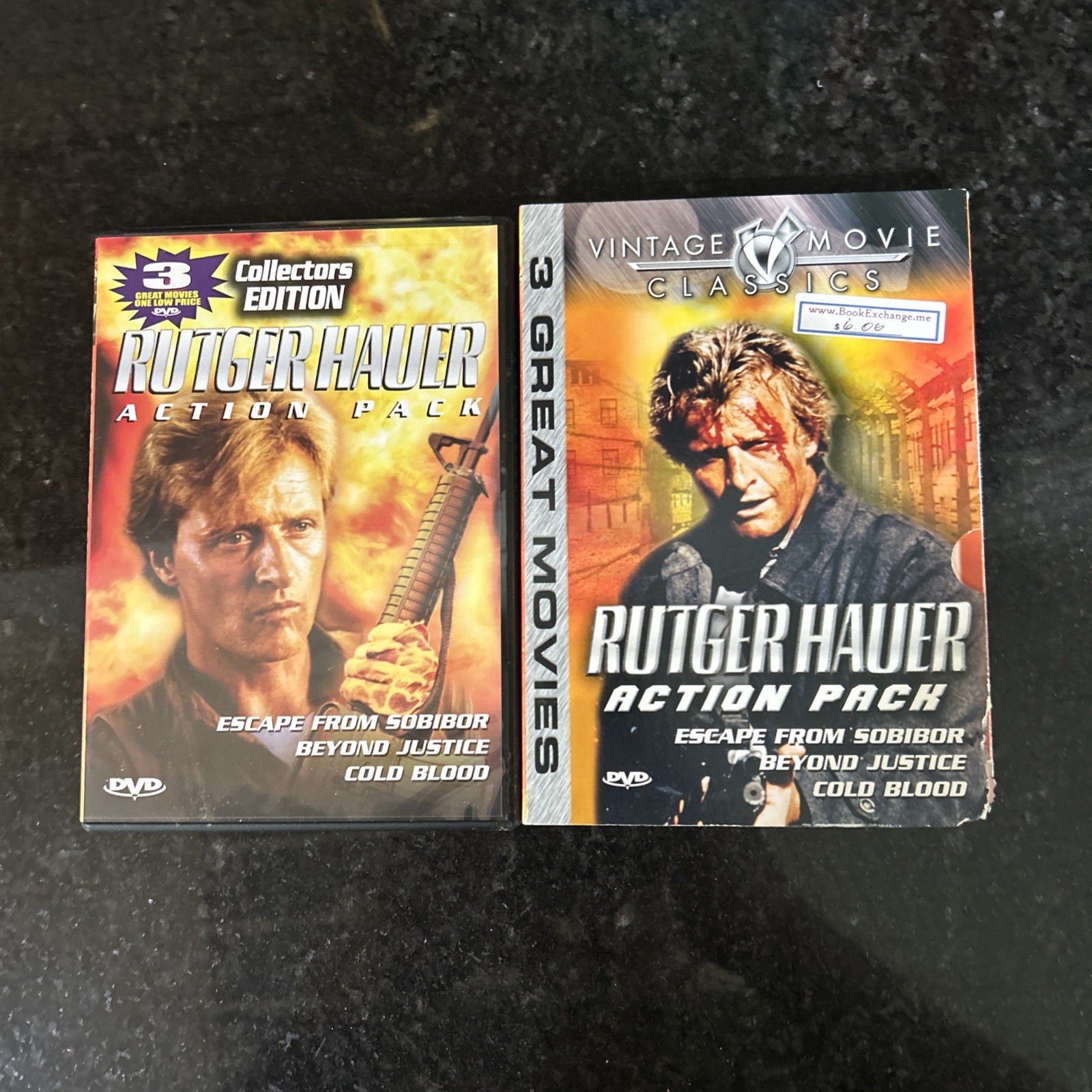 Rutger Hauer 3 Film Action Pack (DVD, 2003) scratch free
