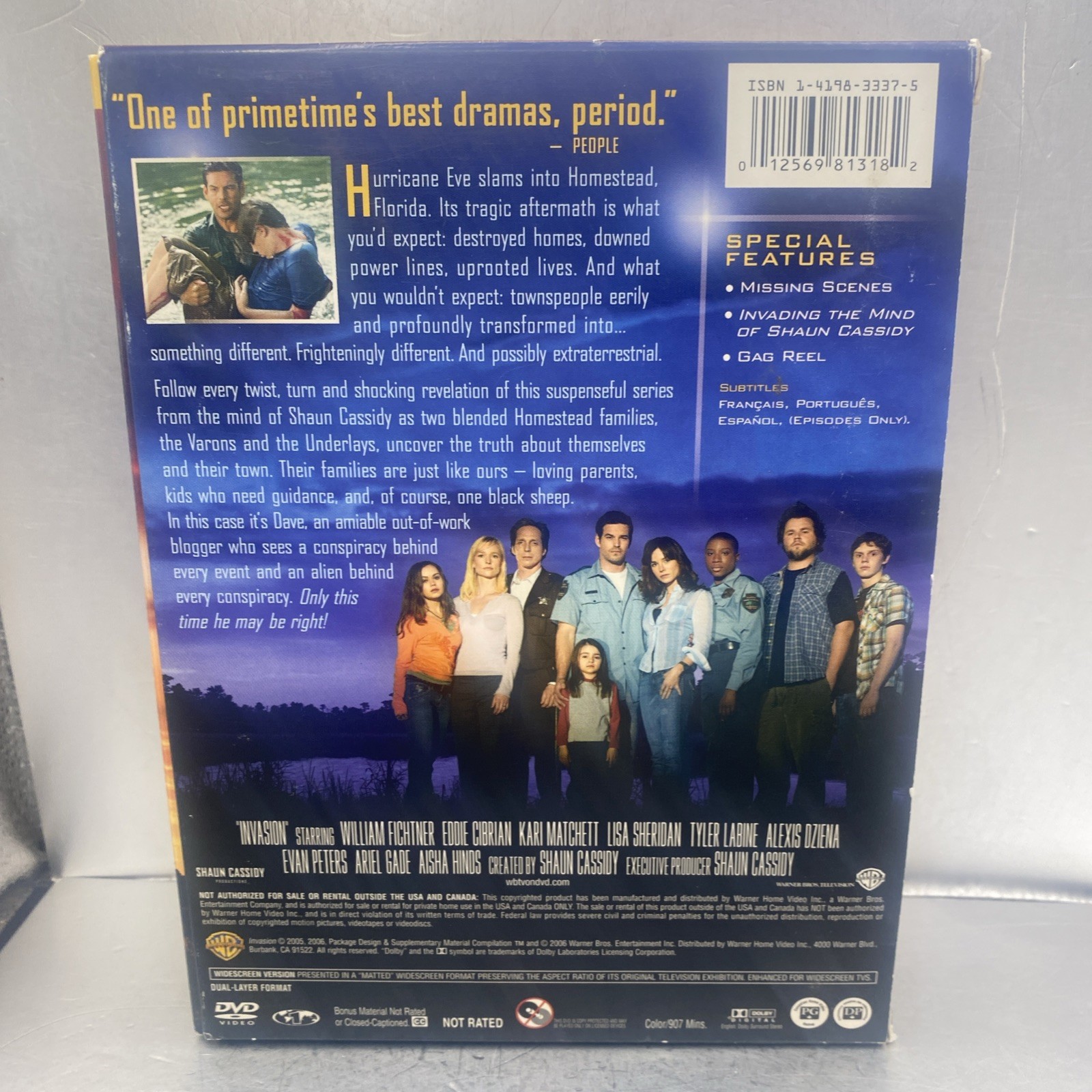 Invasion Sci-Fi TV Series DVD Shaun Cassidy William Fichtner OOP