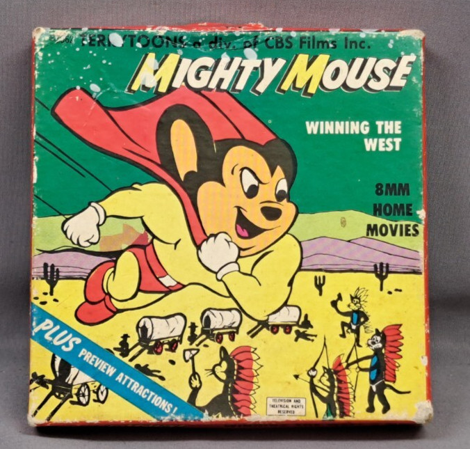 1962 Terrytoons Mighty Mouse Winning The West #504 8mm Film