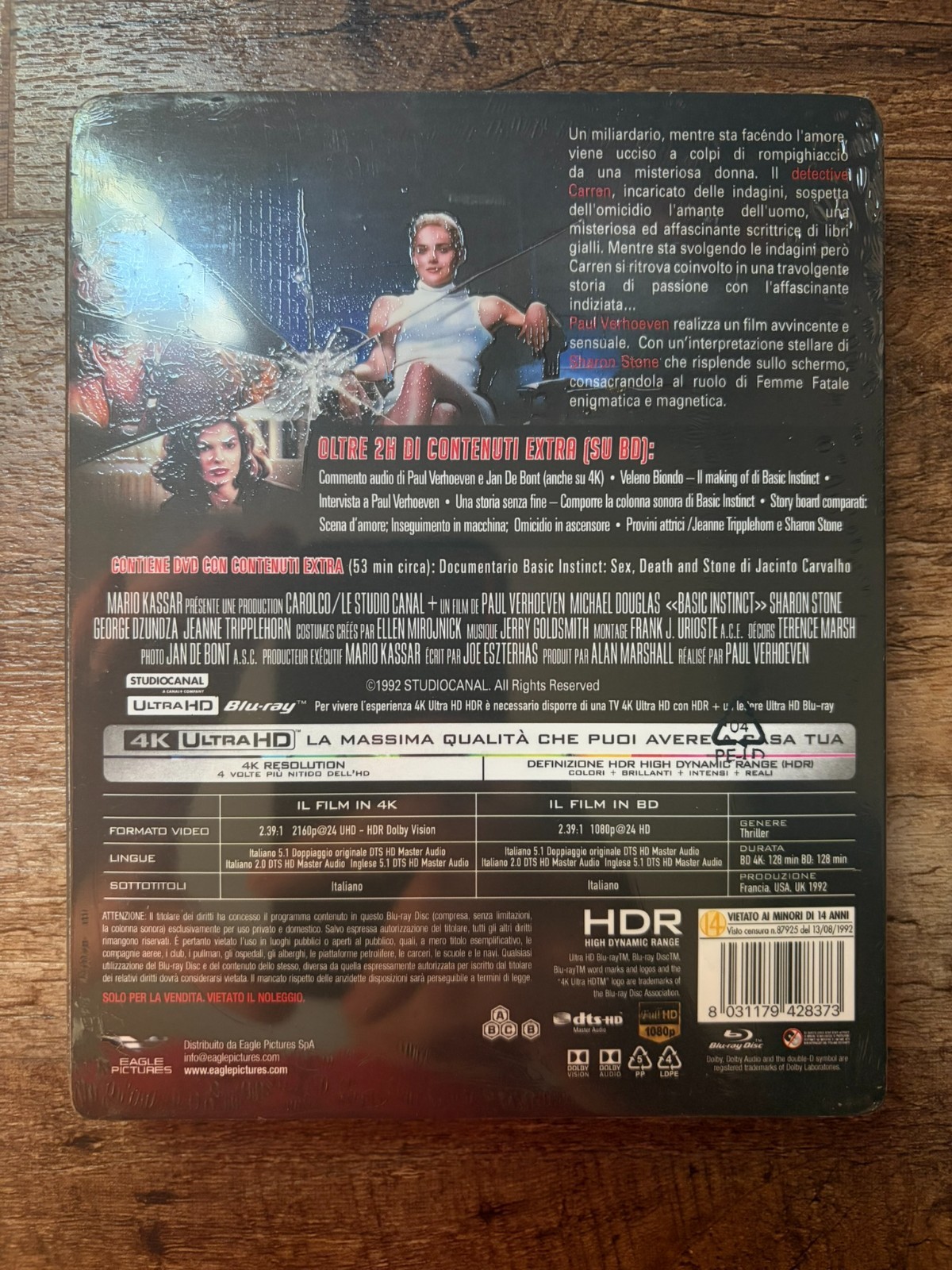 Basic Instinct – 4KULT Ed. w. Slipcover (4K UHD Blu-ray, EU Import, Region Free)