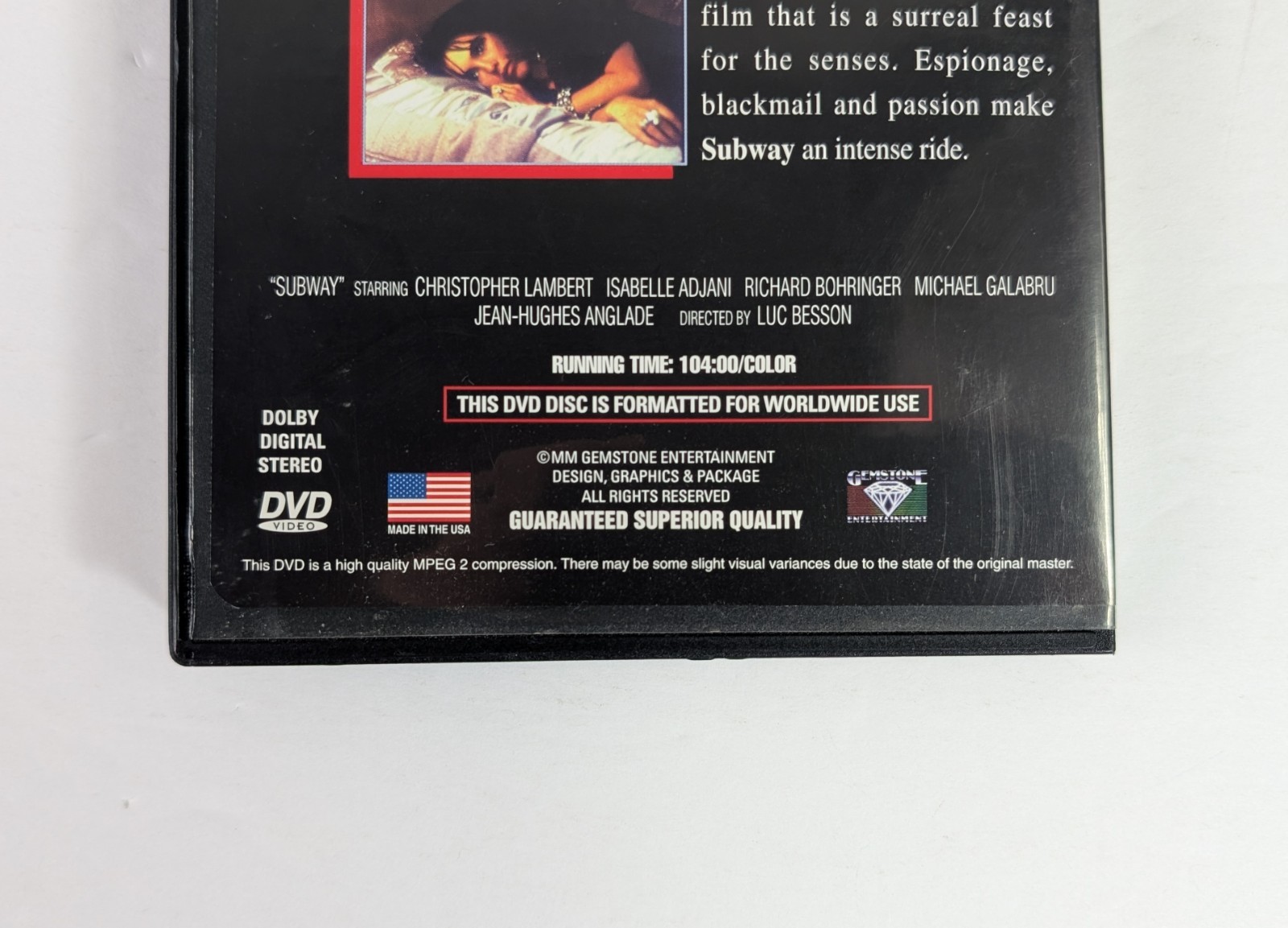 Subway DVD 1985 French Thriller Film Movie