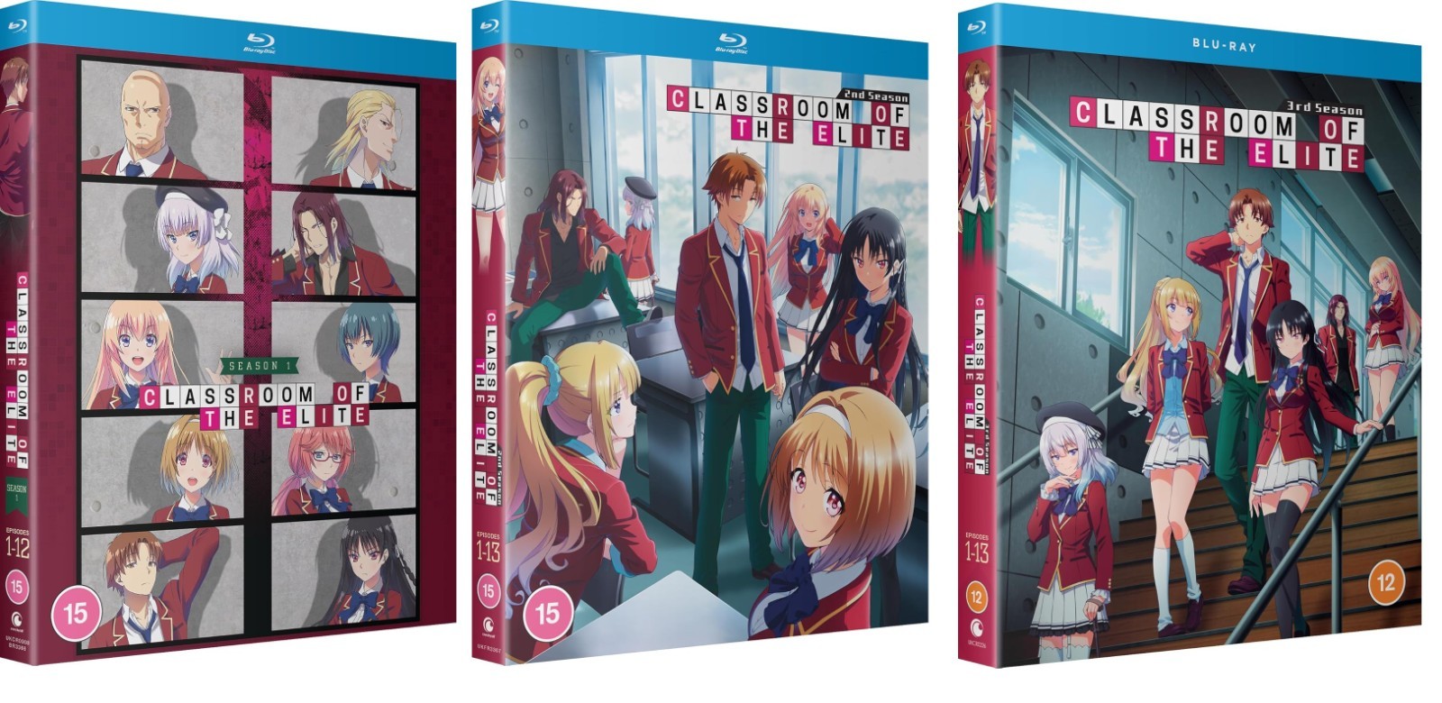 CLASSROOM OF THE ELITE Season 1-3 Blu-Ray Bundle NEW (Region A/B Compatible)