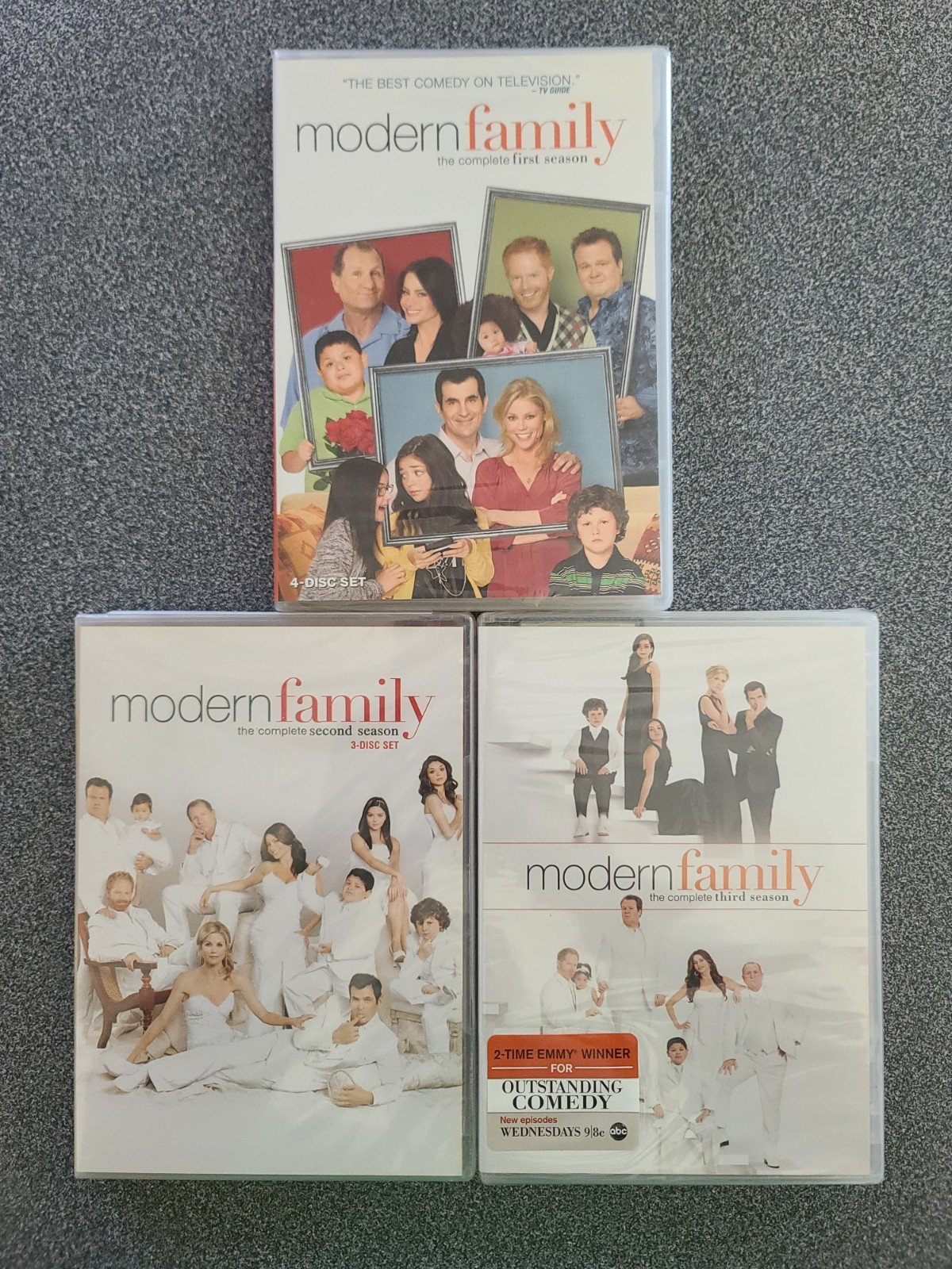 Sealed Modern Family Seasons 1, 2 &3 – Set Of 3 DVDs Vergara Funny Comedy New