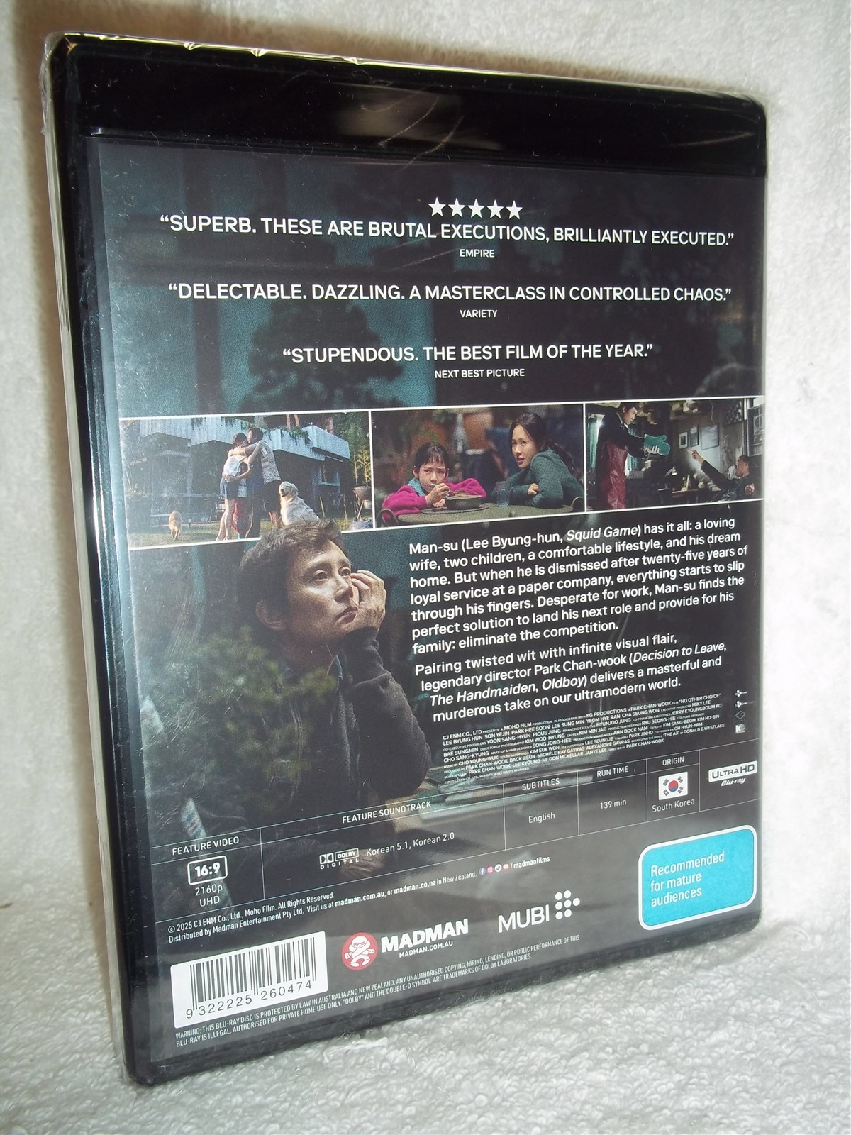 No Other Choice (4K/Blu-ray, 2026) NEW Park Chan-Wook Lee Byung-hun dark comedy