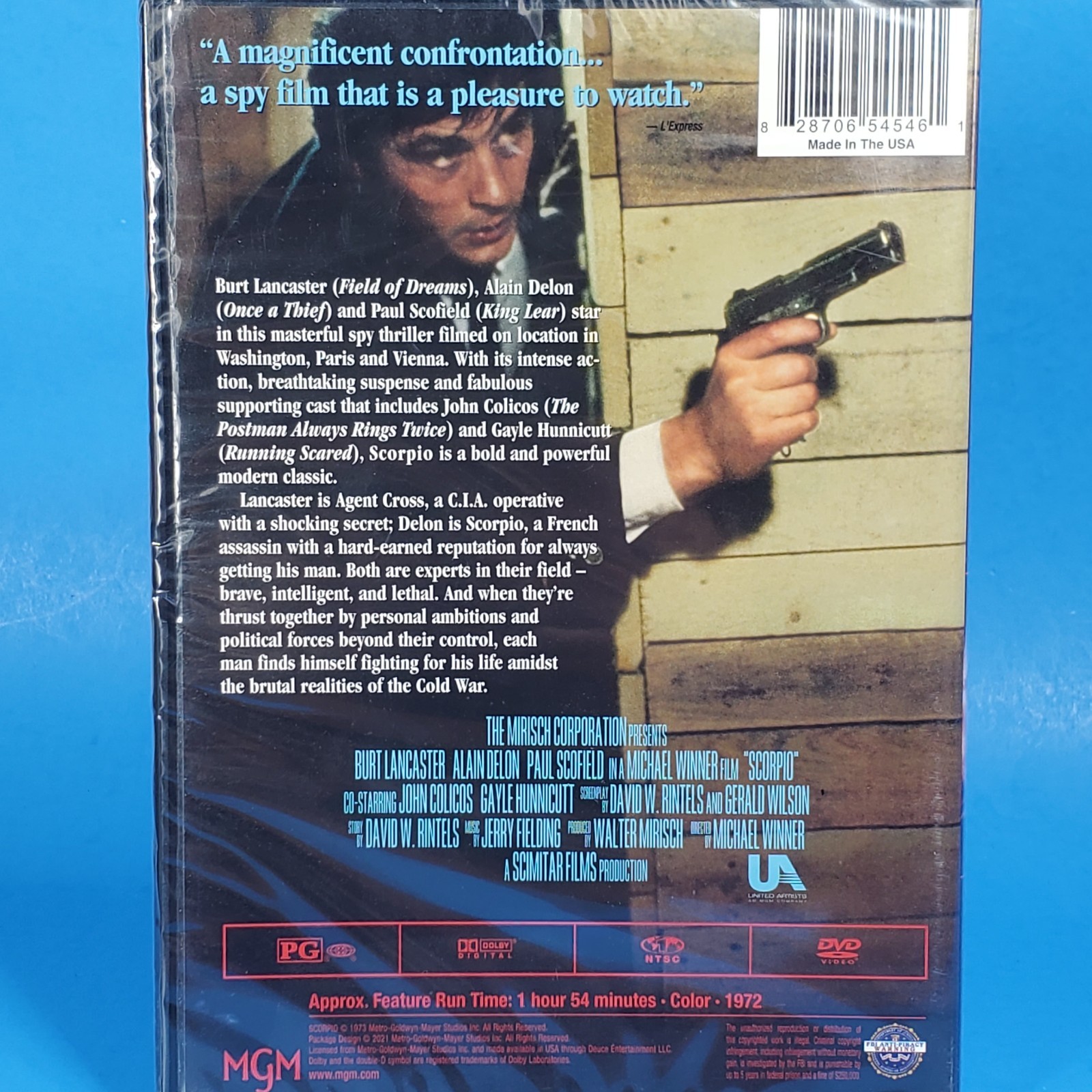 Scorpio (DVD) 1973 w/Burt Lancaster Spy Thriller Cold War BRAND NEW SEALED