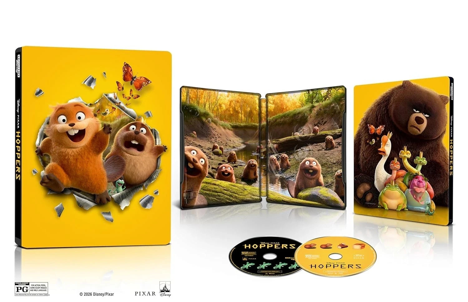 HOPPERS 4K Steelbook (4K UHD + Blu-ray + Digital) Brand-New/Sealed