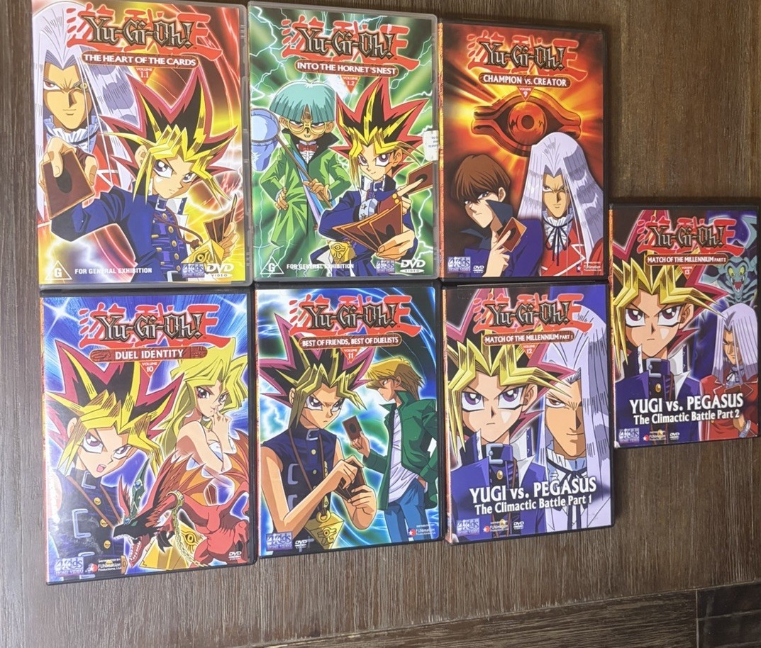 Yu-Gi-Oh Vol 1.1, 1.29, 10, 11, 12, 13 Lot 1996 – DVD 2002 Anime (2 Bonus Discs)