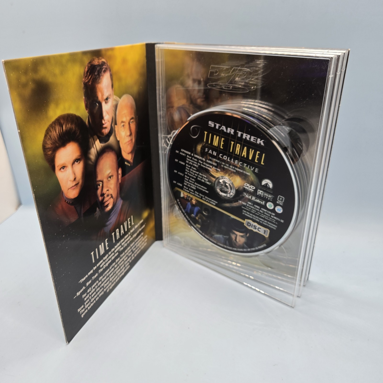 STAR TREK TIME TRAVEL • Fan Collective 4 Disc DVD Set Voyager Next Generation VG