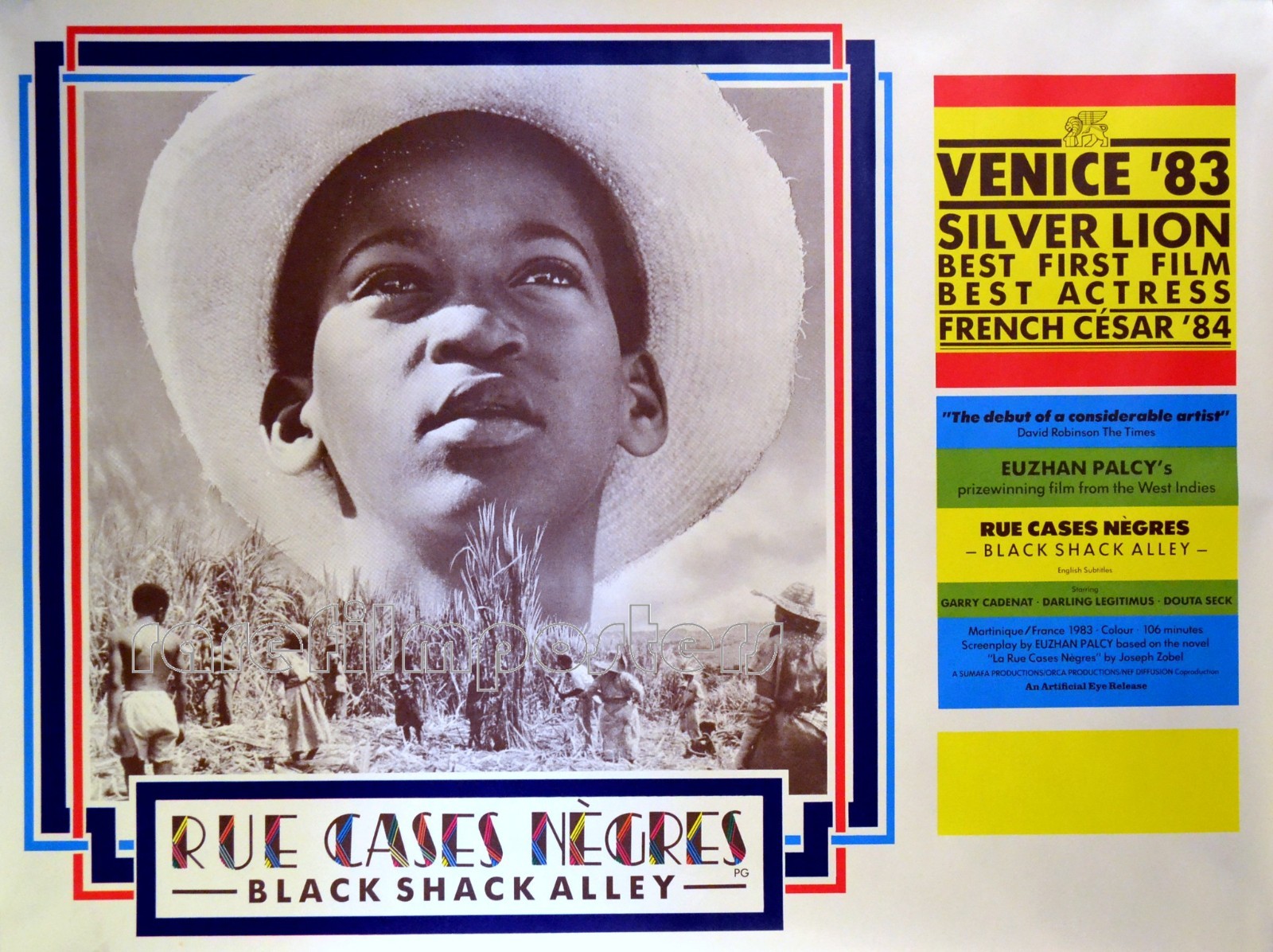 RUE CASES NEGRES 1983 Garry Cadenat Darling Légitimus, Martinique UK QUAD POSTER