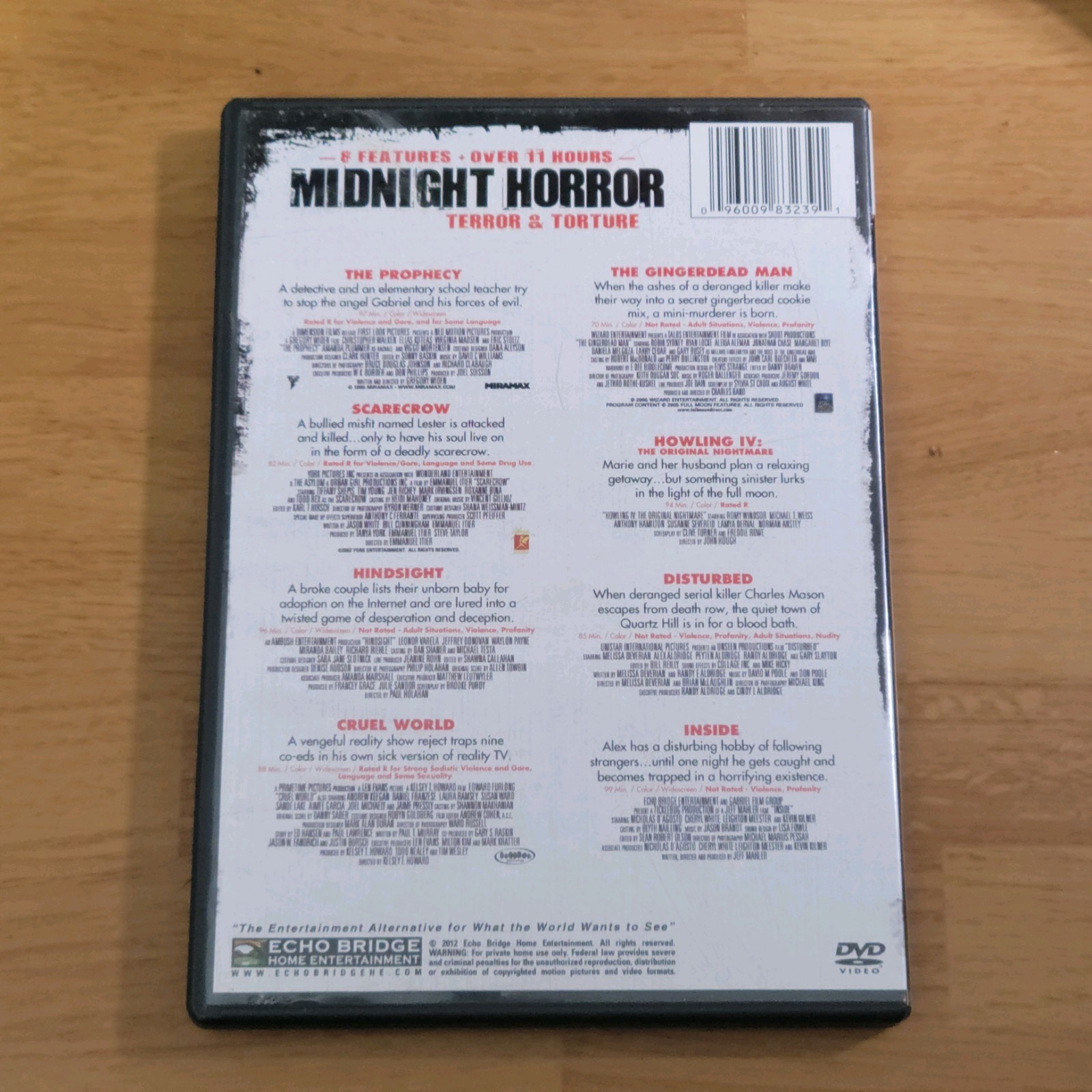 Midnight Horror Collection, Vol. 10 (DVD, 2012, 2-Disc Set) – Horror —