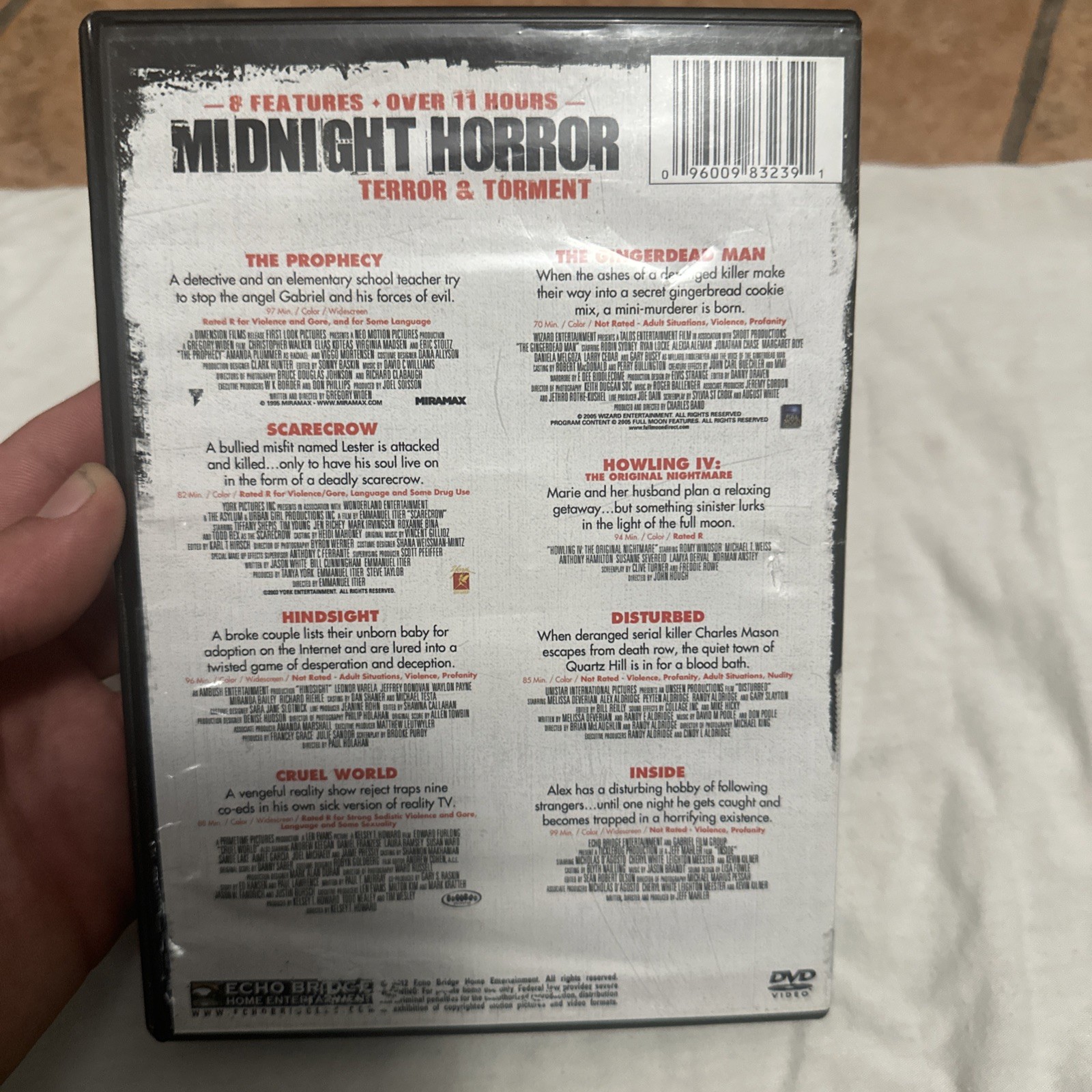 Scarecrow Howling Gingerdead Man Midnight Horror Collection 8 movies 2 DVD Cruel