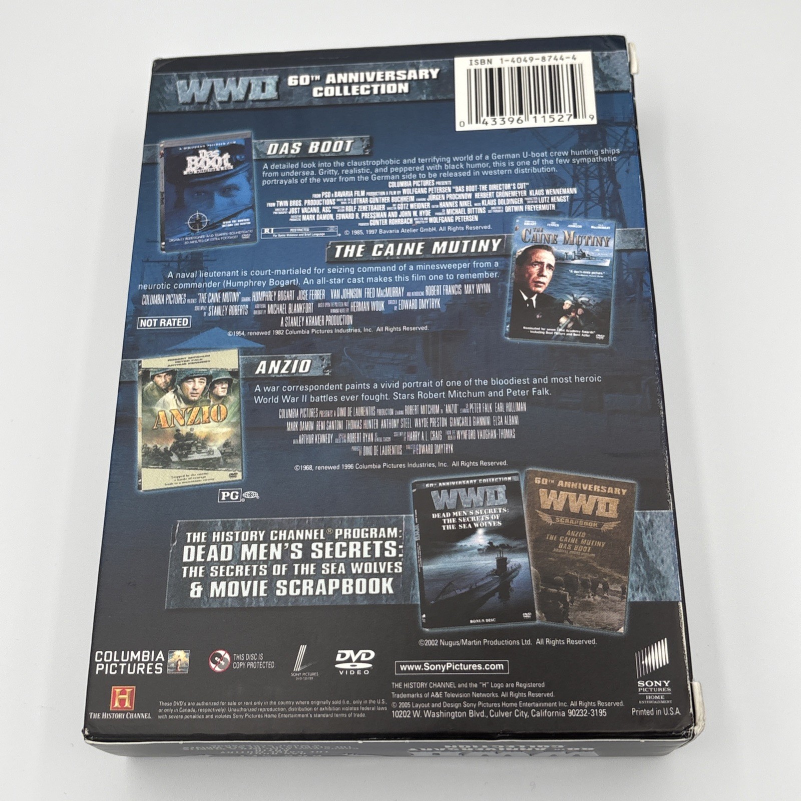WWII War Movie DVD Tin Set Caine Mutiny Anzio Das Boot- Missing Bonus Hitler Dvd