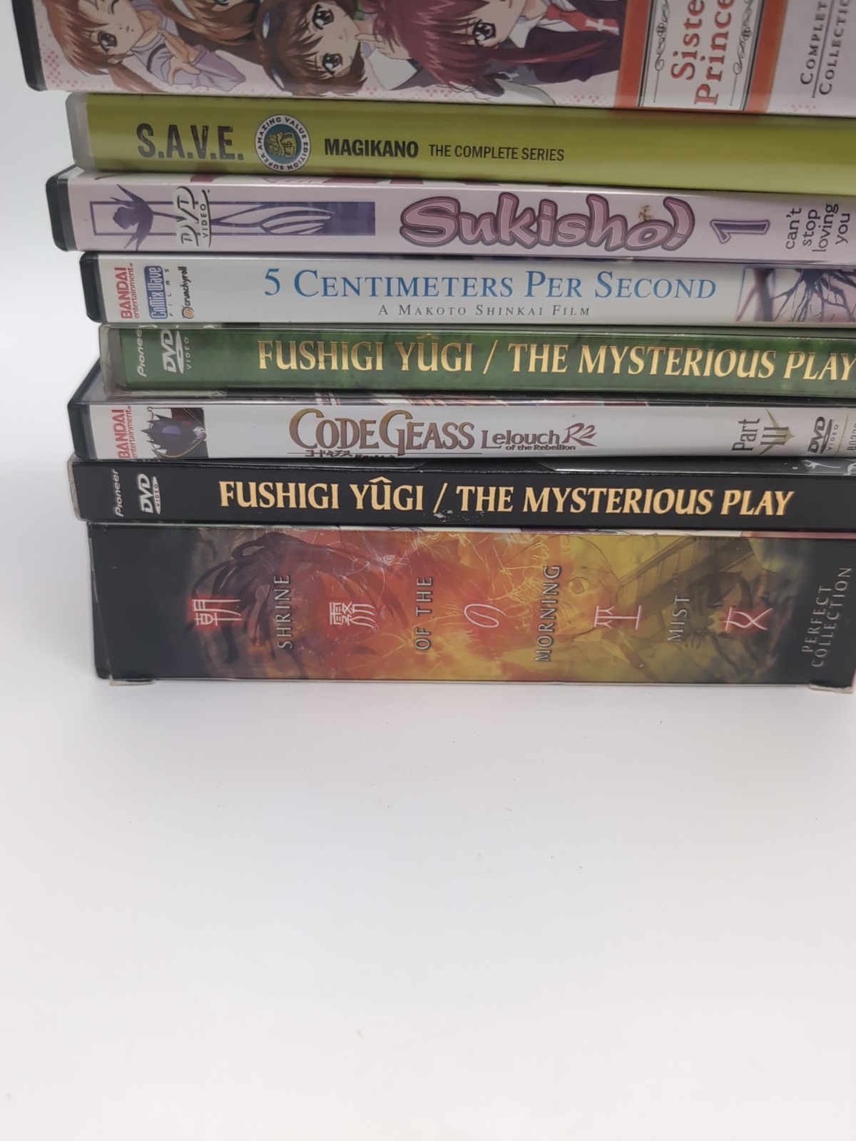 Mixed Lot of 14 Anime DVDs Some Sets Inuyasha Sister Princess Fushigi Yugi Code