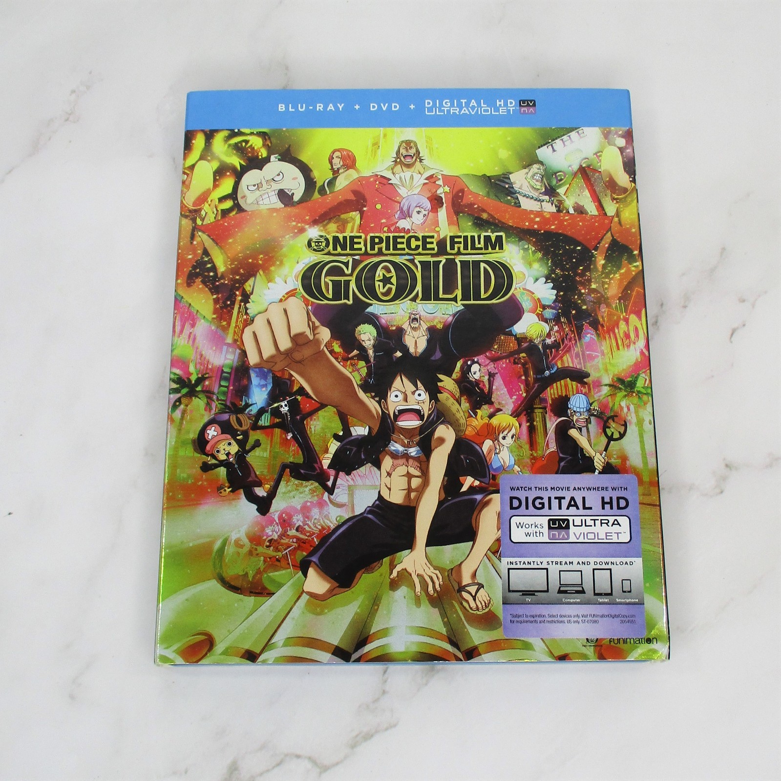 Shonen Jump One Piece Gold (Blu-Ray DVD Combo Pack 2017) Anime Film + Slipcover