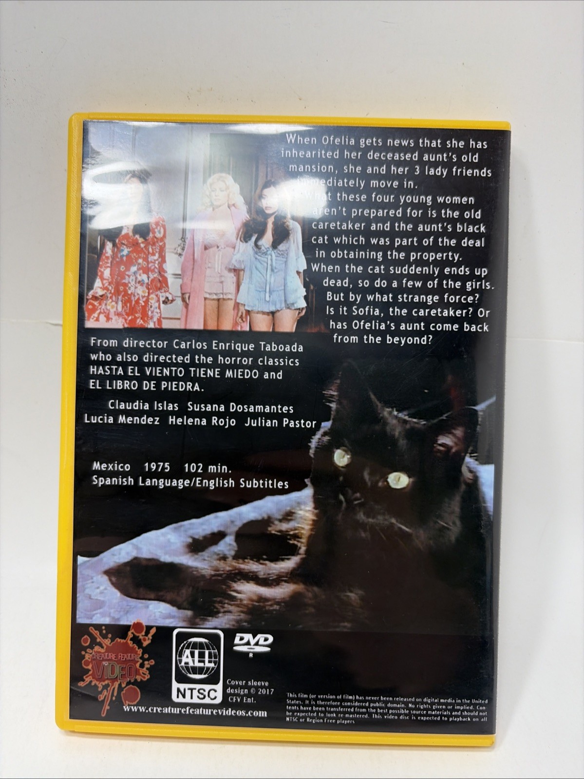Mas Negro Que La Noche (Blacker Than the Night) DVD 1975 Original Horror