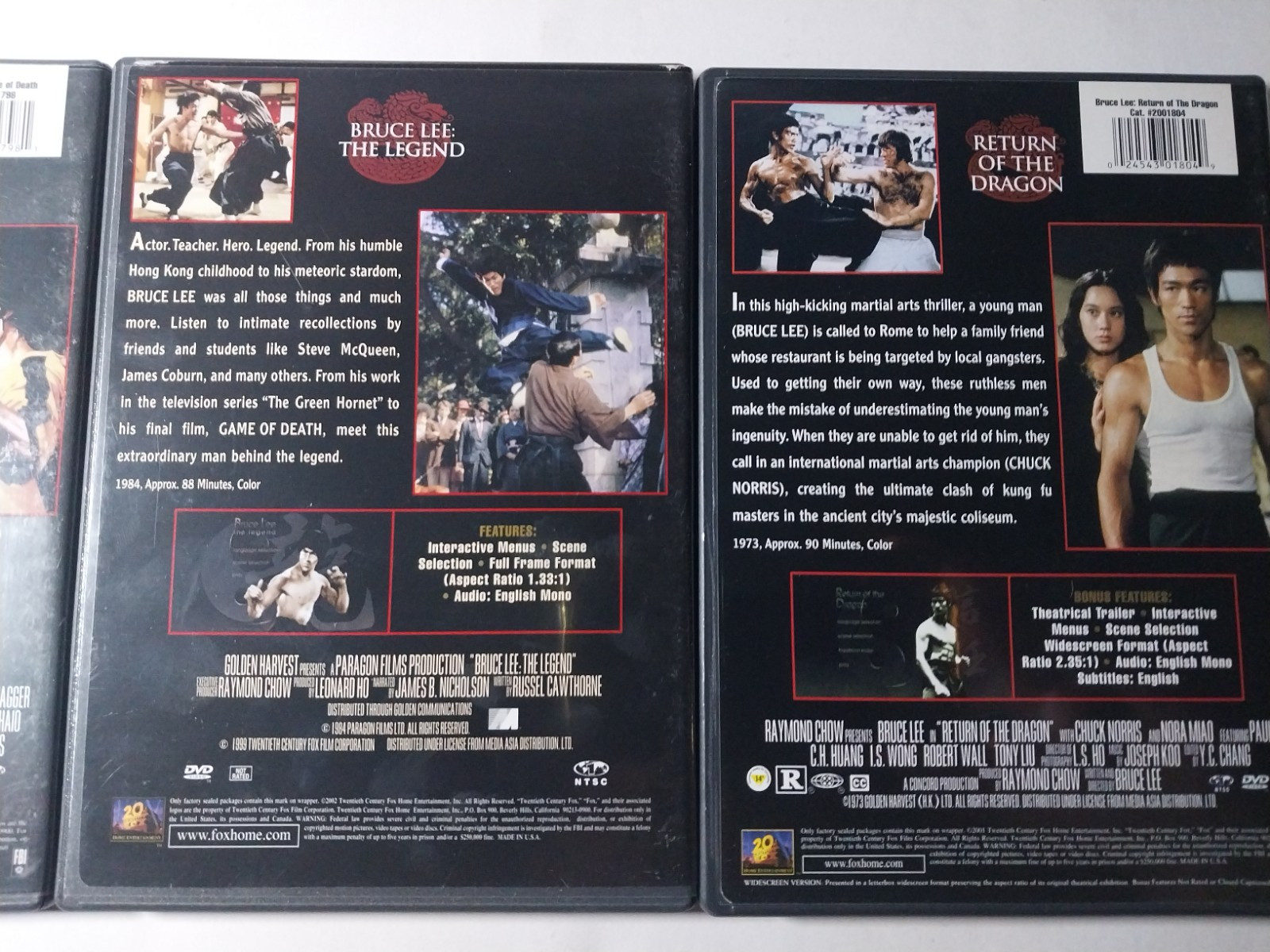 Lot of 5 Martial Arts Movies on DVD (Michelle Yeoh, Chow Yun Fat, Jet Li)
