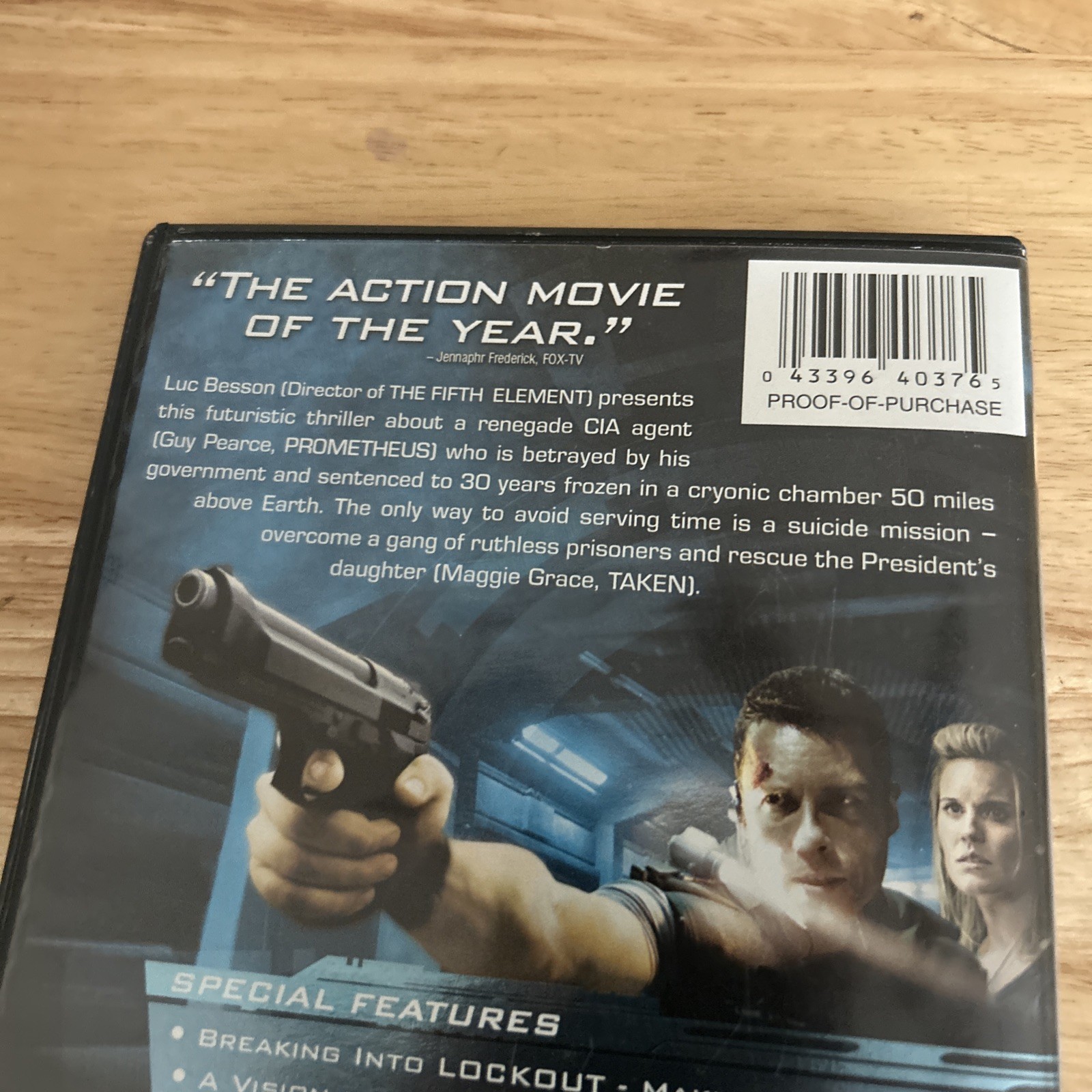 Lockout DVD (2012 WS Unrated Edition) Luc Besson Guy Pearce Maggie Grace
